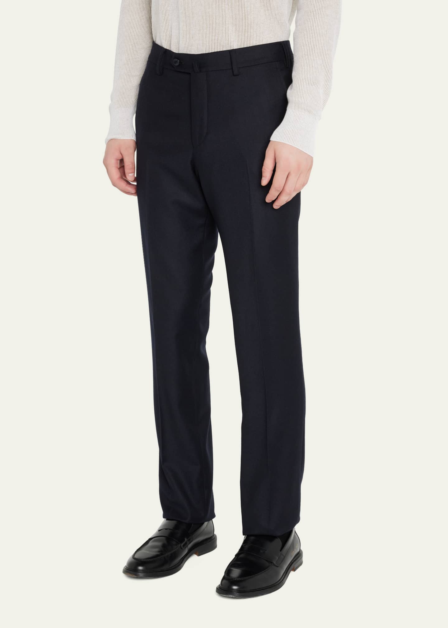 Loro Piana Men's Four-Pocket Wool-Cashmere Trousers Image 4 of 5