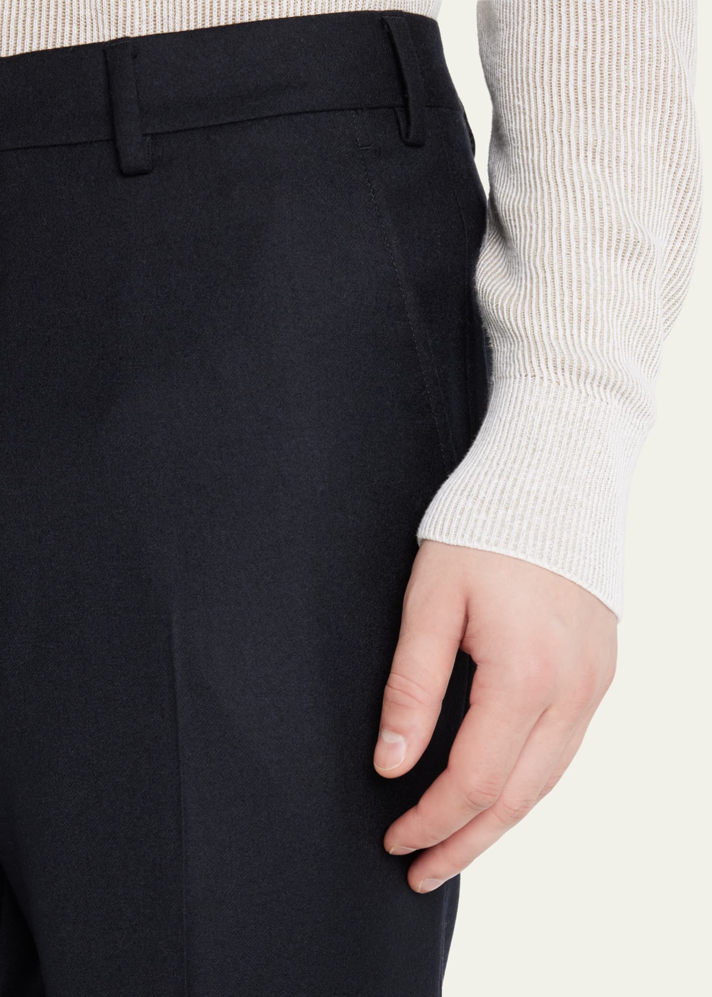 Loro Piana Men's Four-Pocket Wool-Cashmere Trousers Image 5 of 5