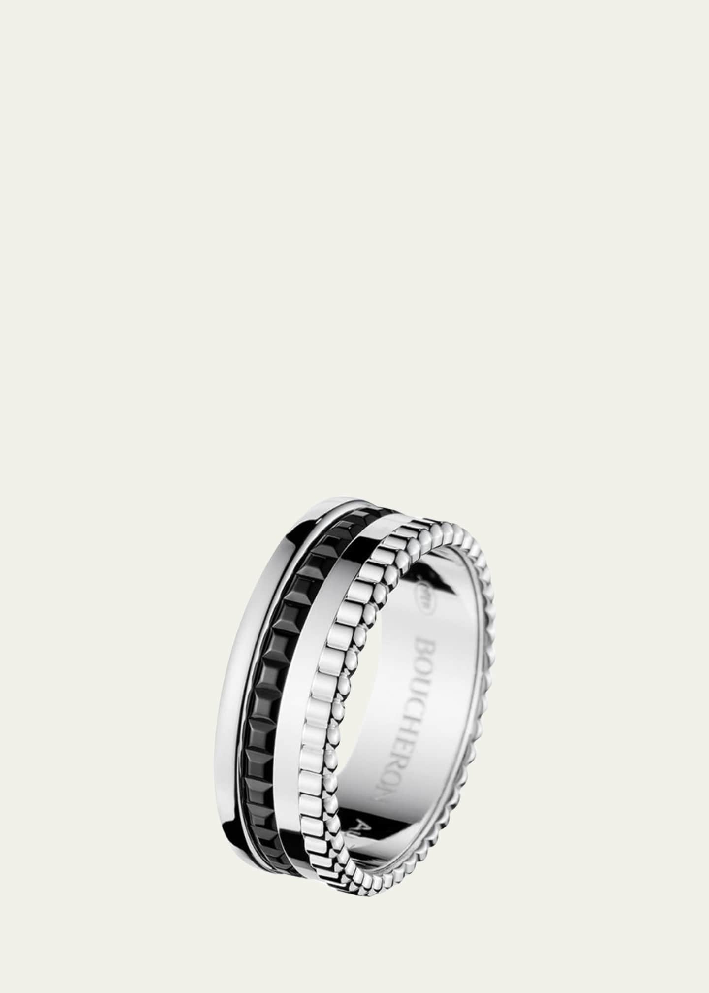 Boucheron Quatre Ring in White Gold with Black PVD Image 1 of 2