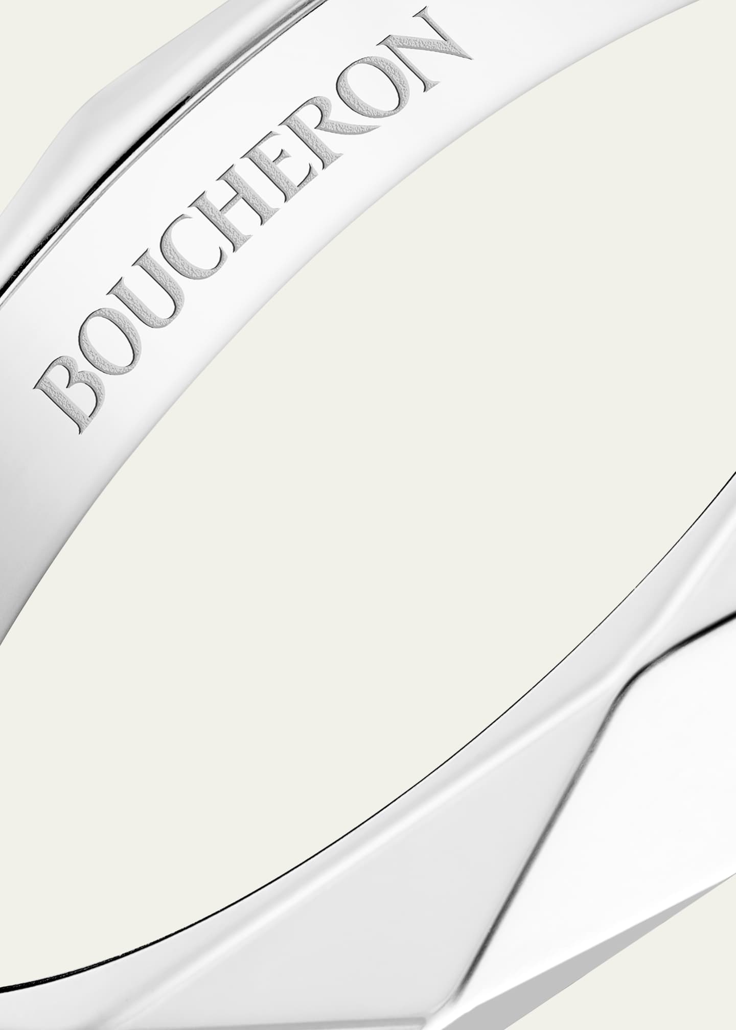 Boucheron Facette Medium Platinum Wedding Band Ring Image 4 of 4