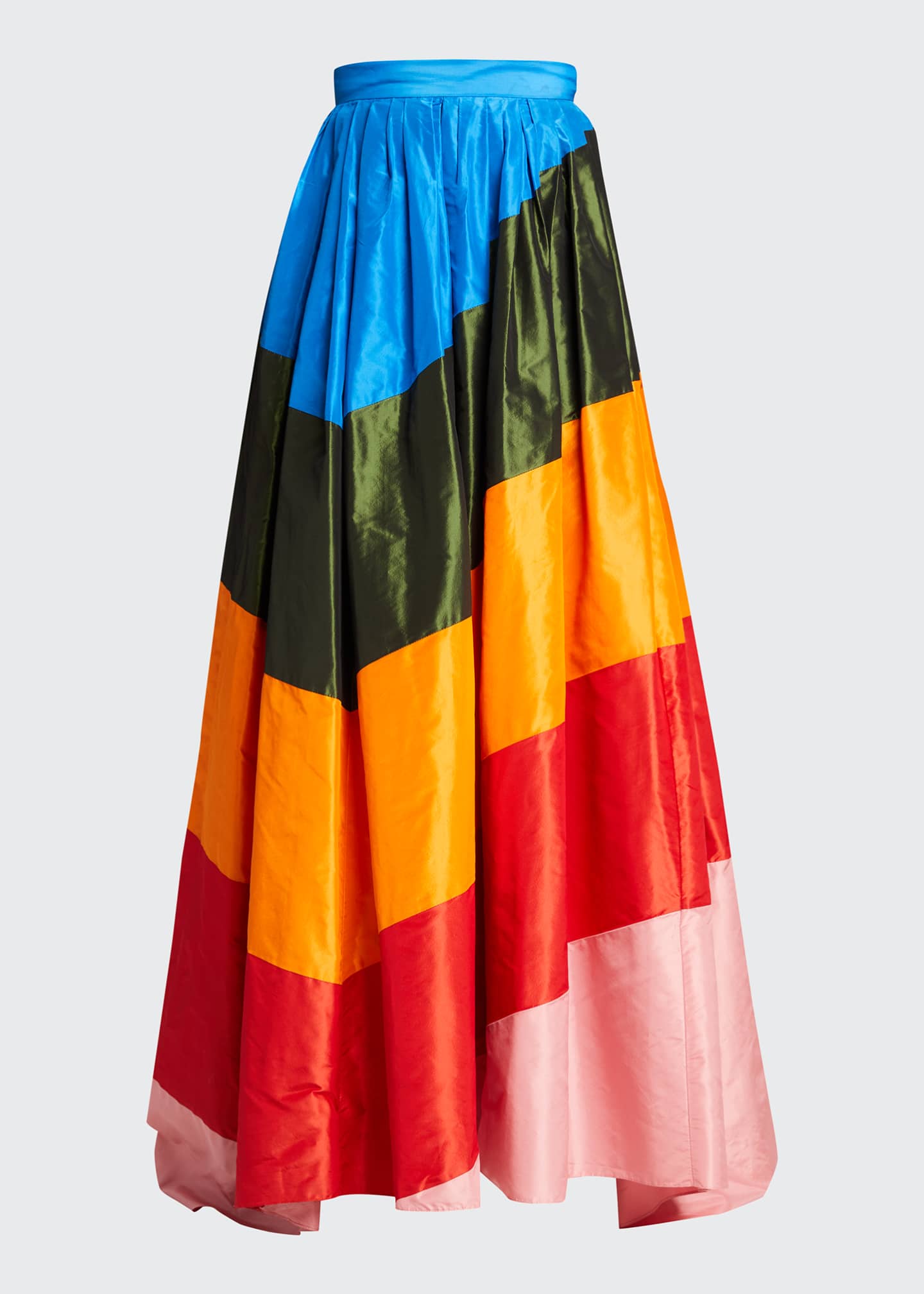 Image 5 of 5: Rainbow Diagonal-Striped Ball Skirt