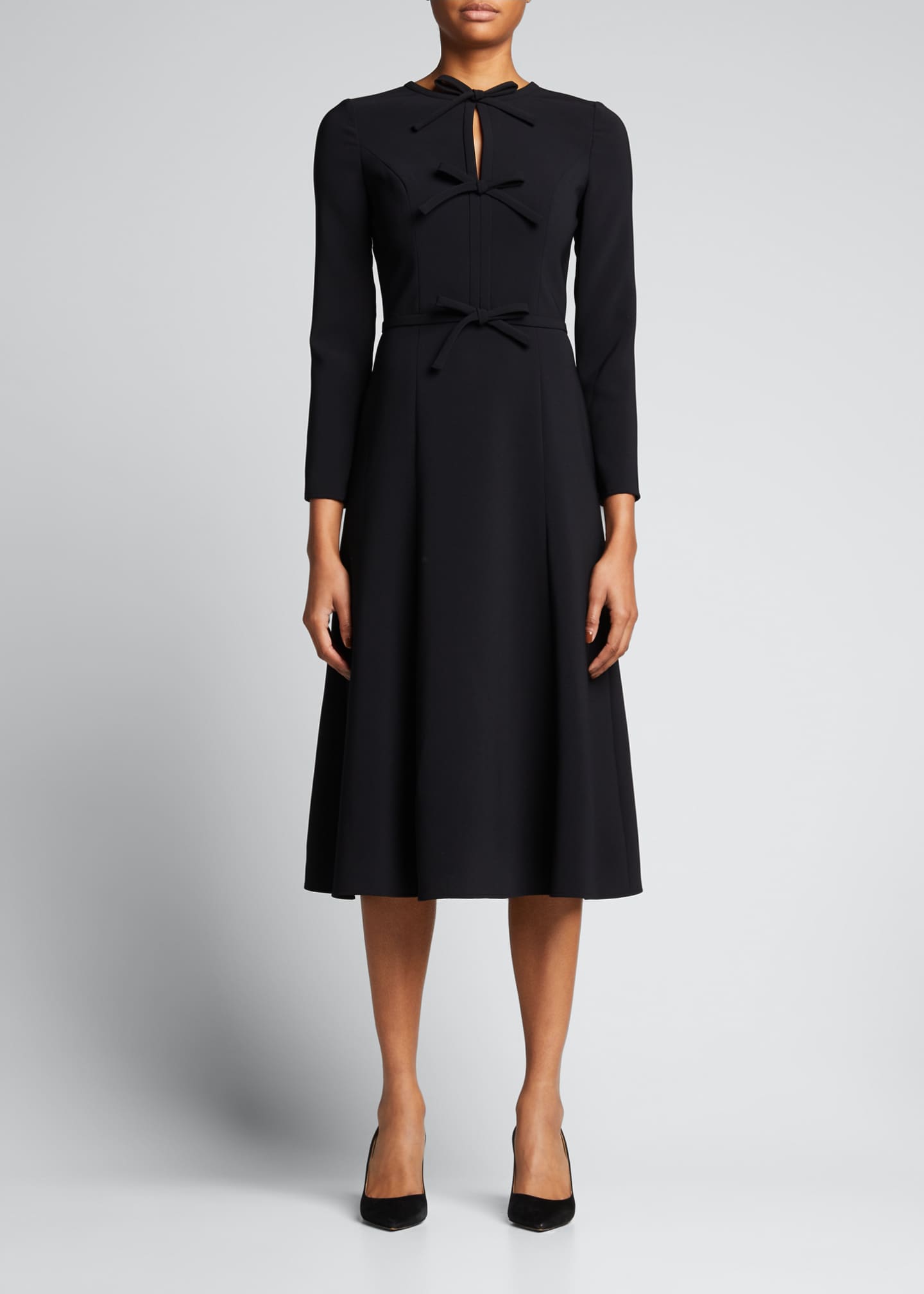 Carolina Herrera Bow Midi Dress - Bergdorf Goodman