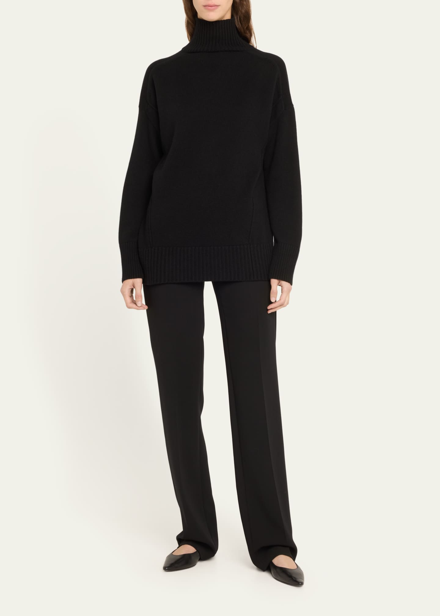 Lafayette 148 New York Chine 3 Ply Cashmere Stand Collar Sweater