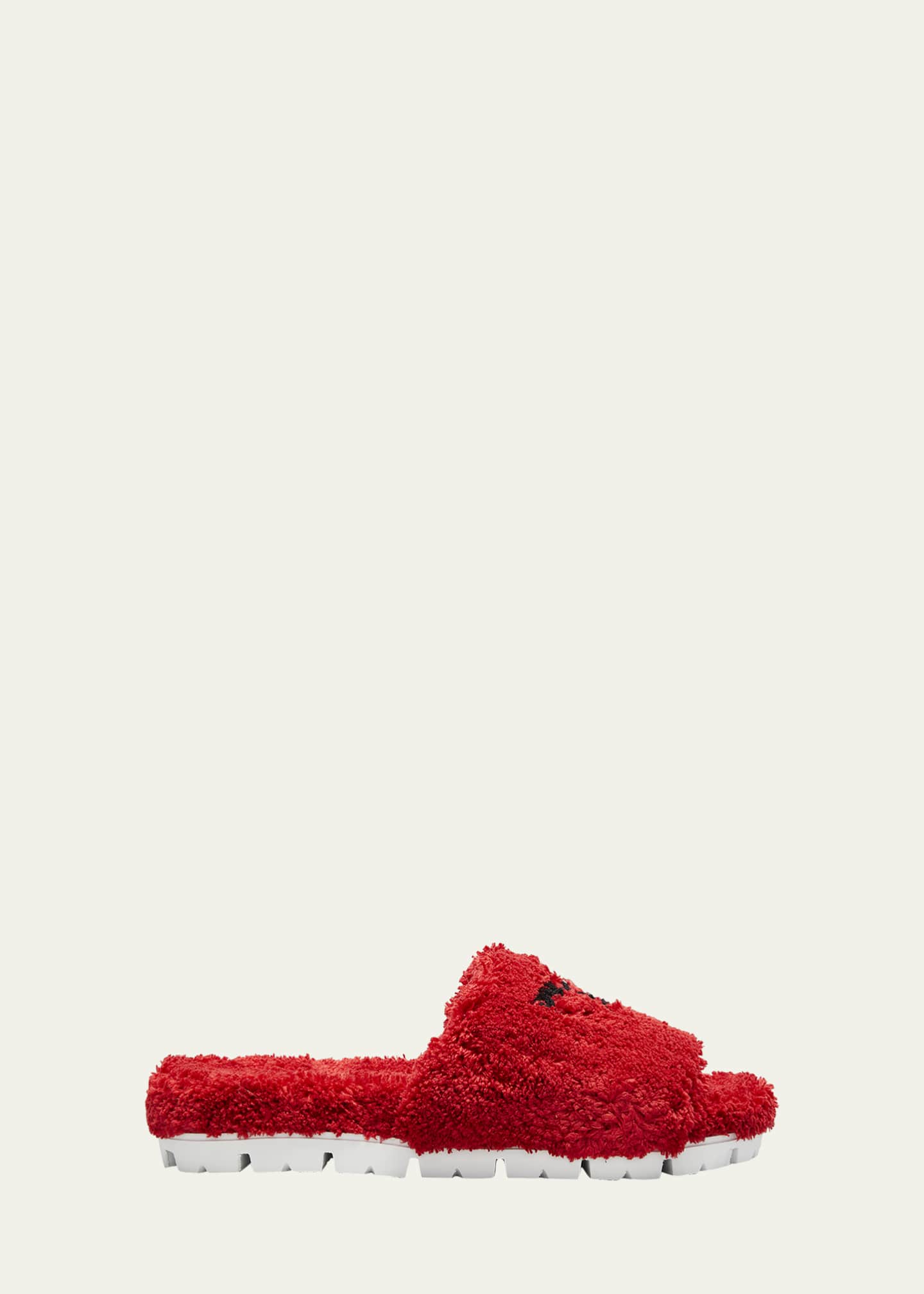 Prada top fur slides