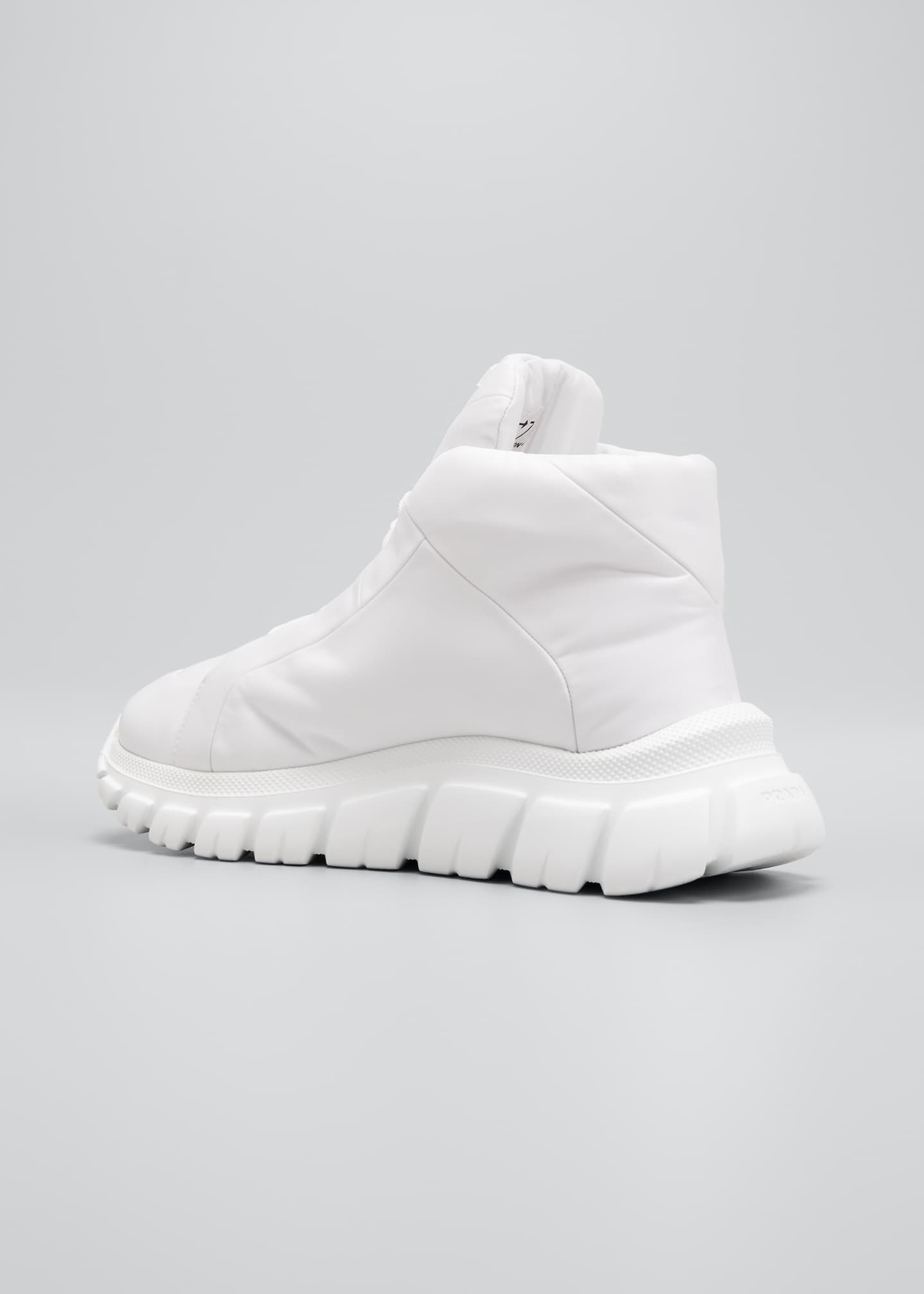 Nylon Lace-Up Fashion Mid-Top Sneakers