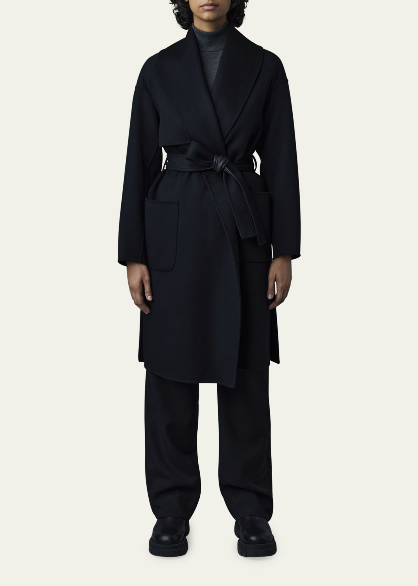 Mackage Thalia Belted Wool Coat - Bergdorf Goodman