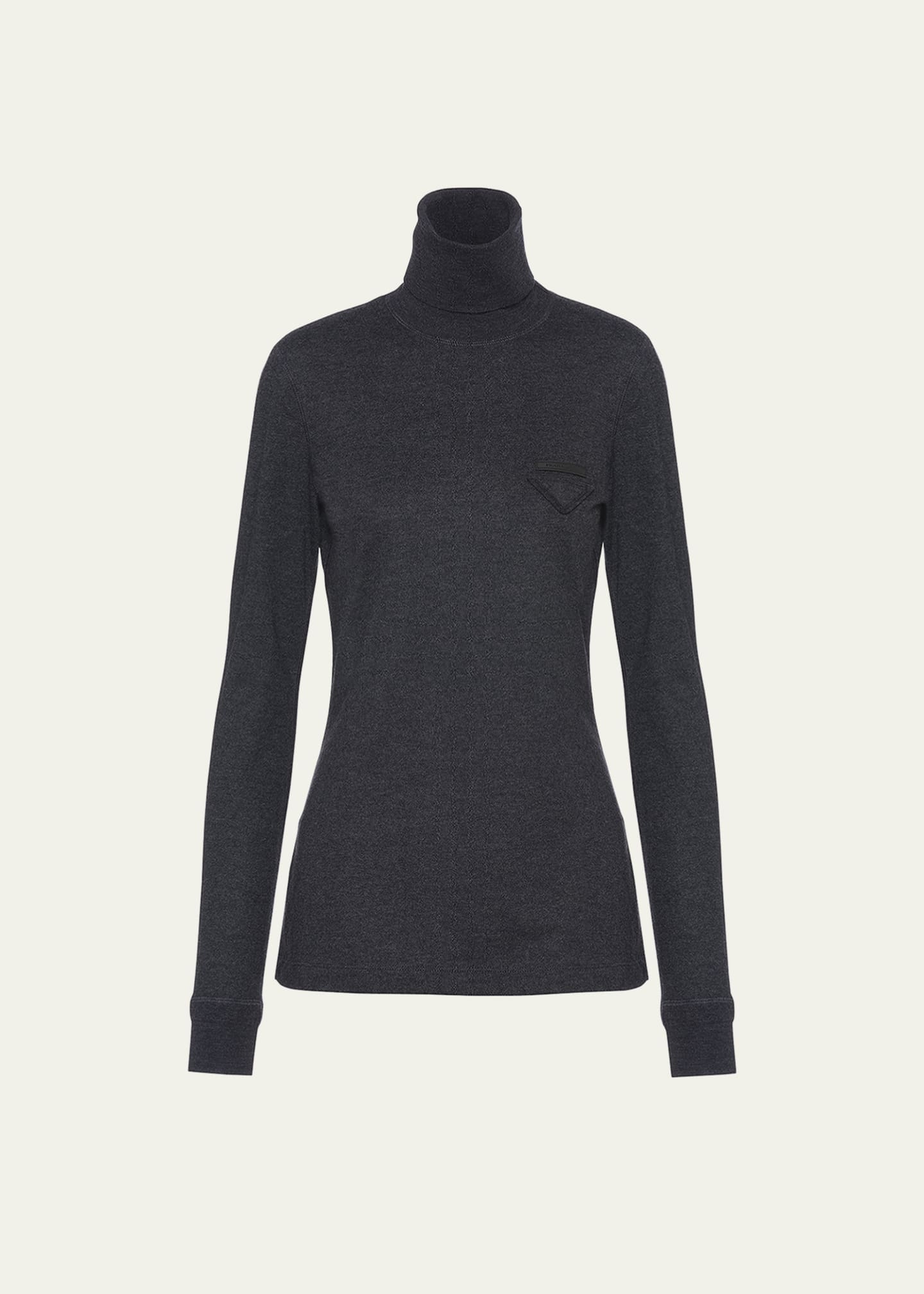 Prada Turtleneck Cashmere Wool Top Bergdorf Goodman