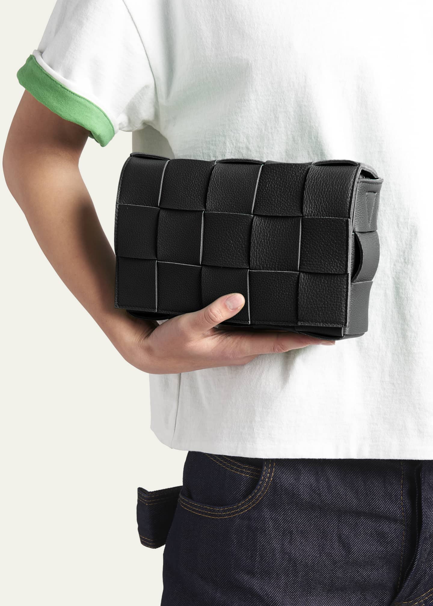 Bottega Cassette Woven Leather Crossbody Bag Bergdorf Goodman