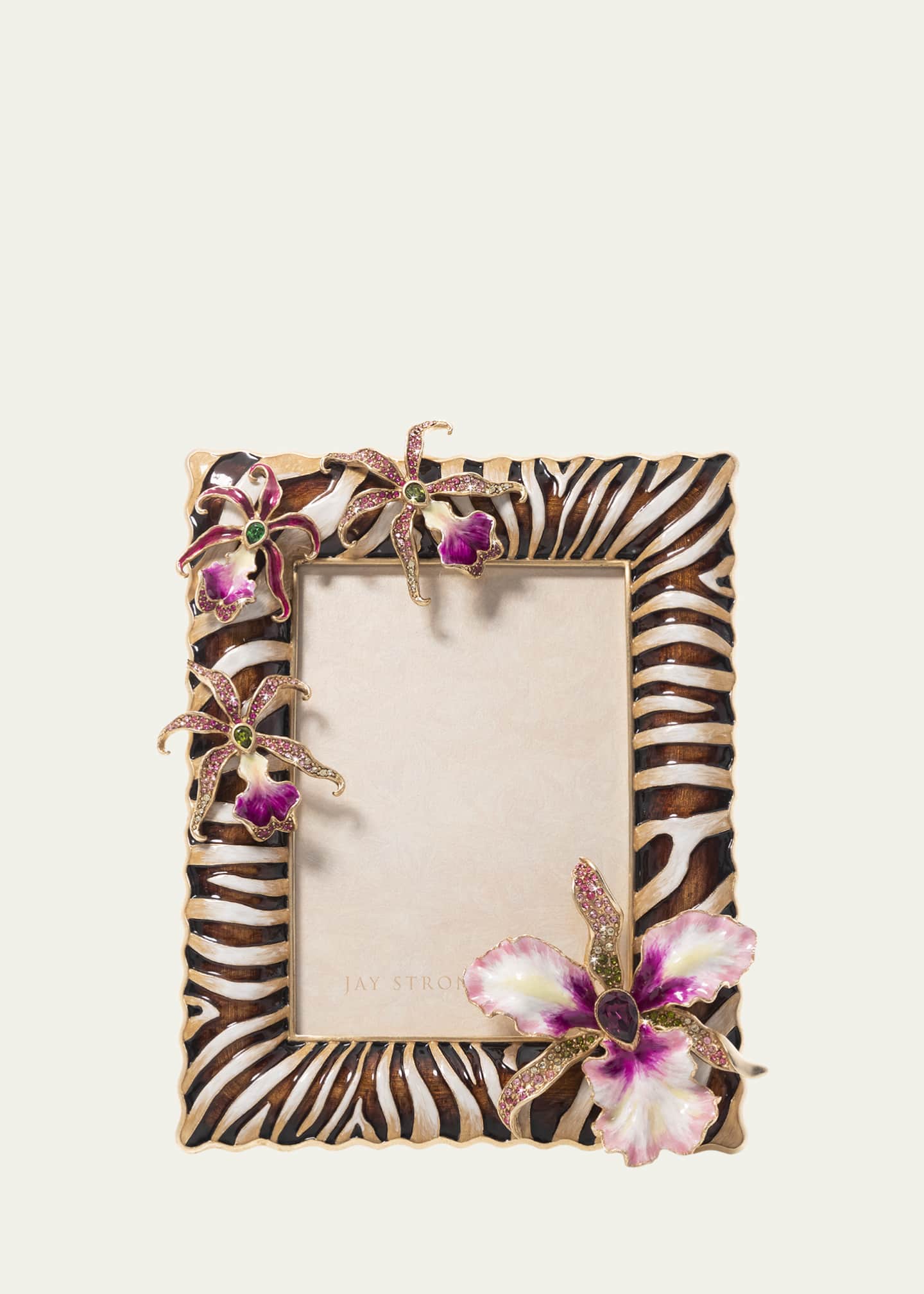 Jay Strongwater Zebra Orchid Frame, 5" x 7" Bergdorf Goodman