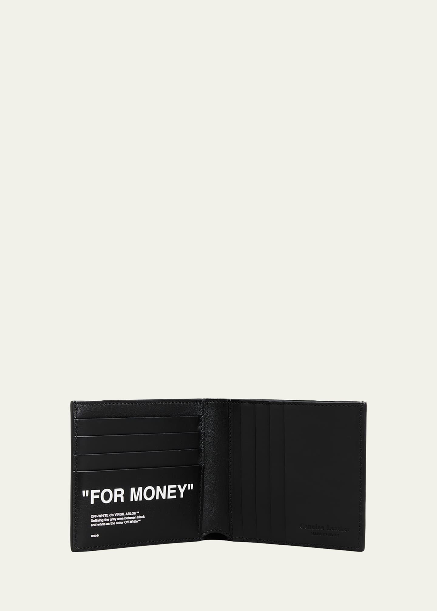 Off-White Men's "For Money" Leather Bifold Wallet - Bergdorf Goodman