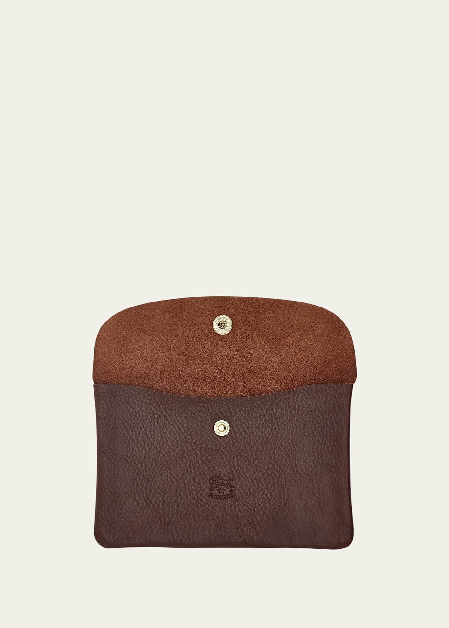 Il Bisonte Unisex Leather Snap Pouch - Bergdorf Goodman
