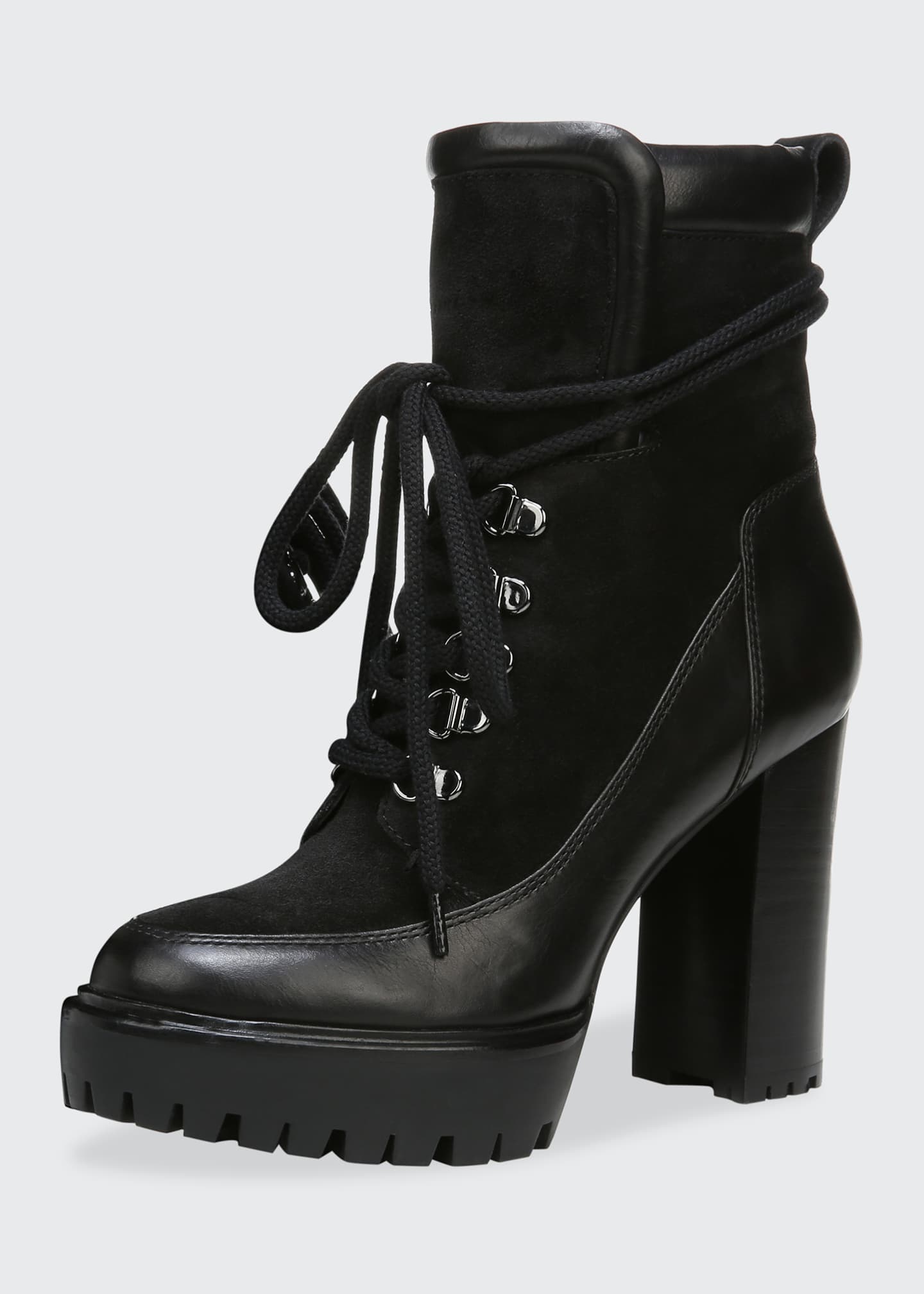 dupree leather platform booties