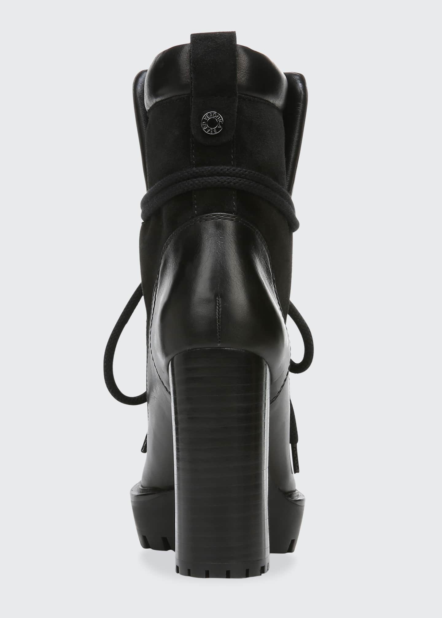 Veronica Beard Hasia Mixed Leather Platform Booties - Bergdorf Goodman