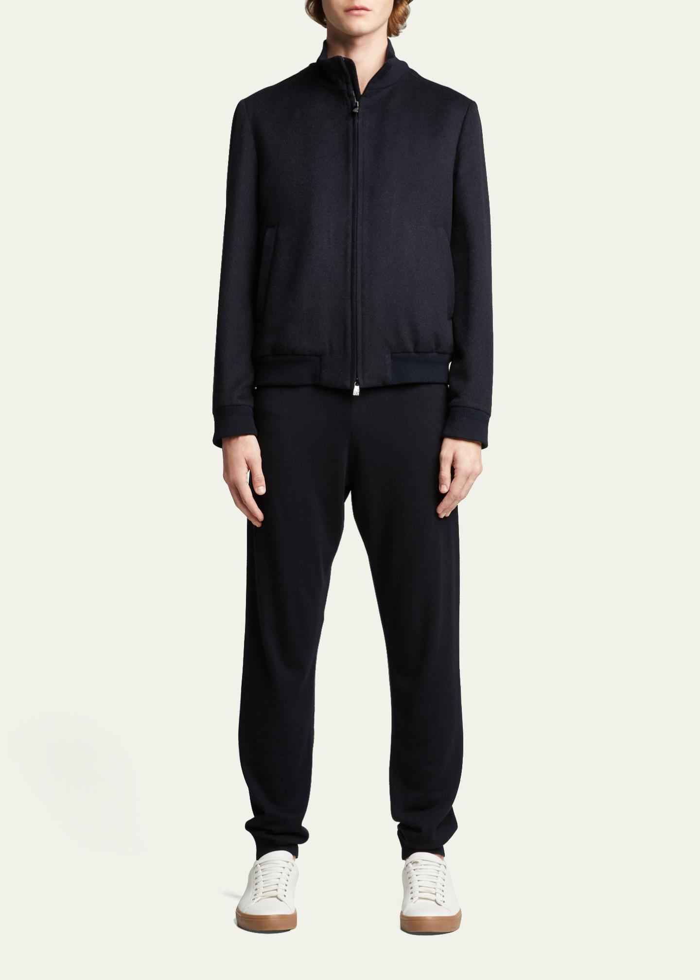 Veste En Cuir Vintage CORNELIANI - Taille 48 (M) - Style Bomber/pilote - Occasion Avec Belle Patine