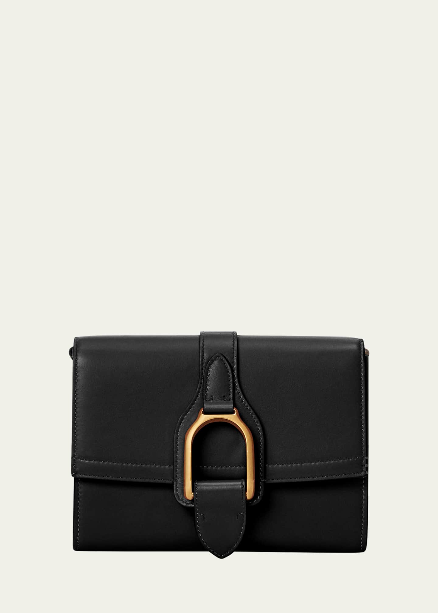 Ralph Lauren Collection Stirrup Medallion Calfskin Crossbody Wallet