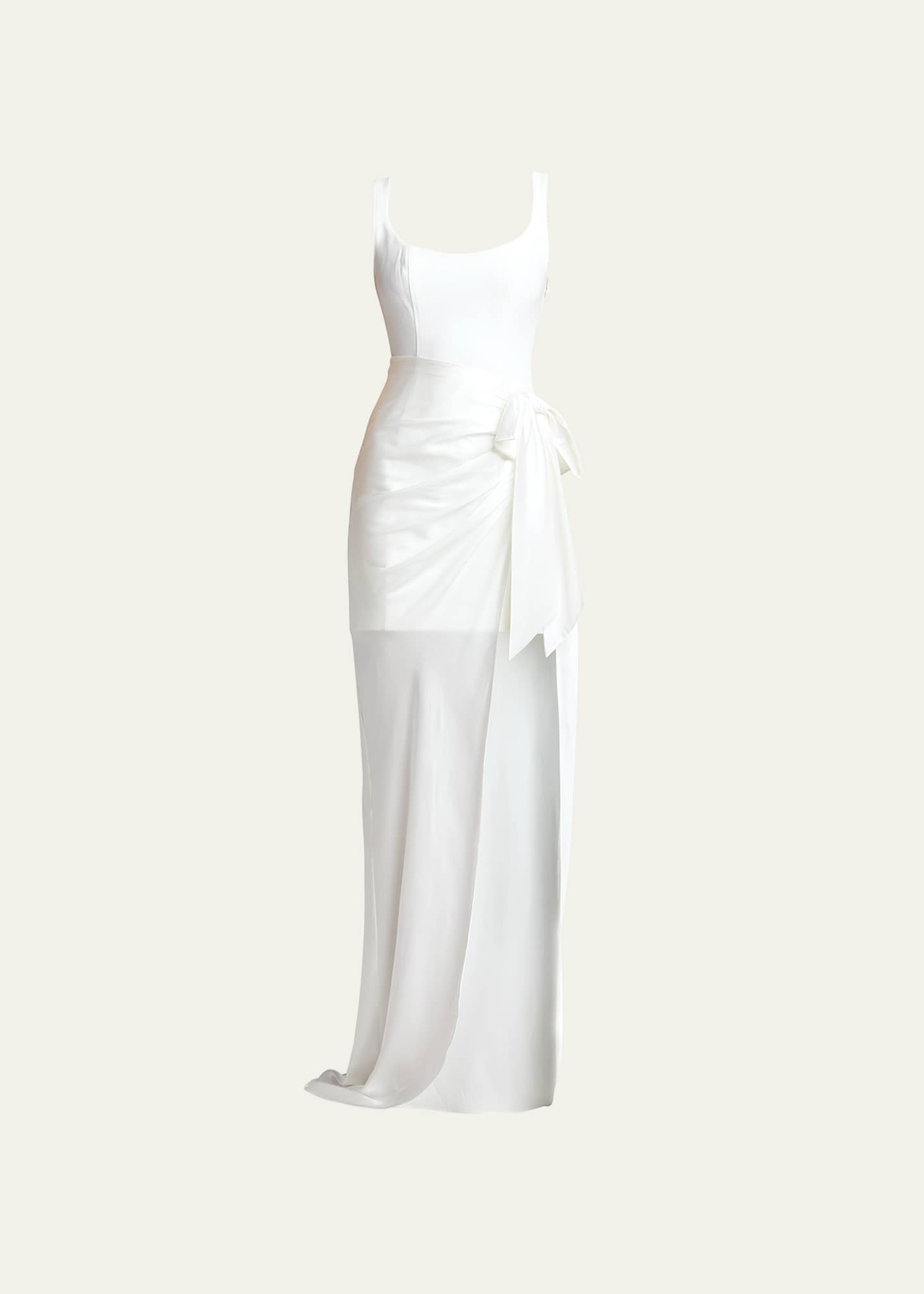 cinq a sept marian draped gown