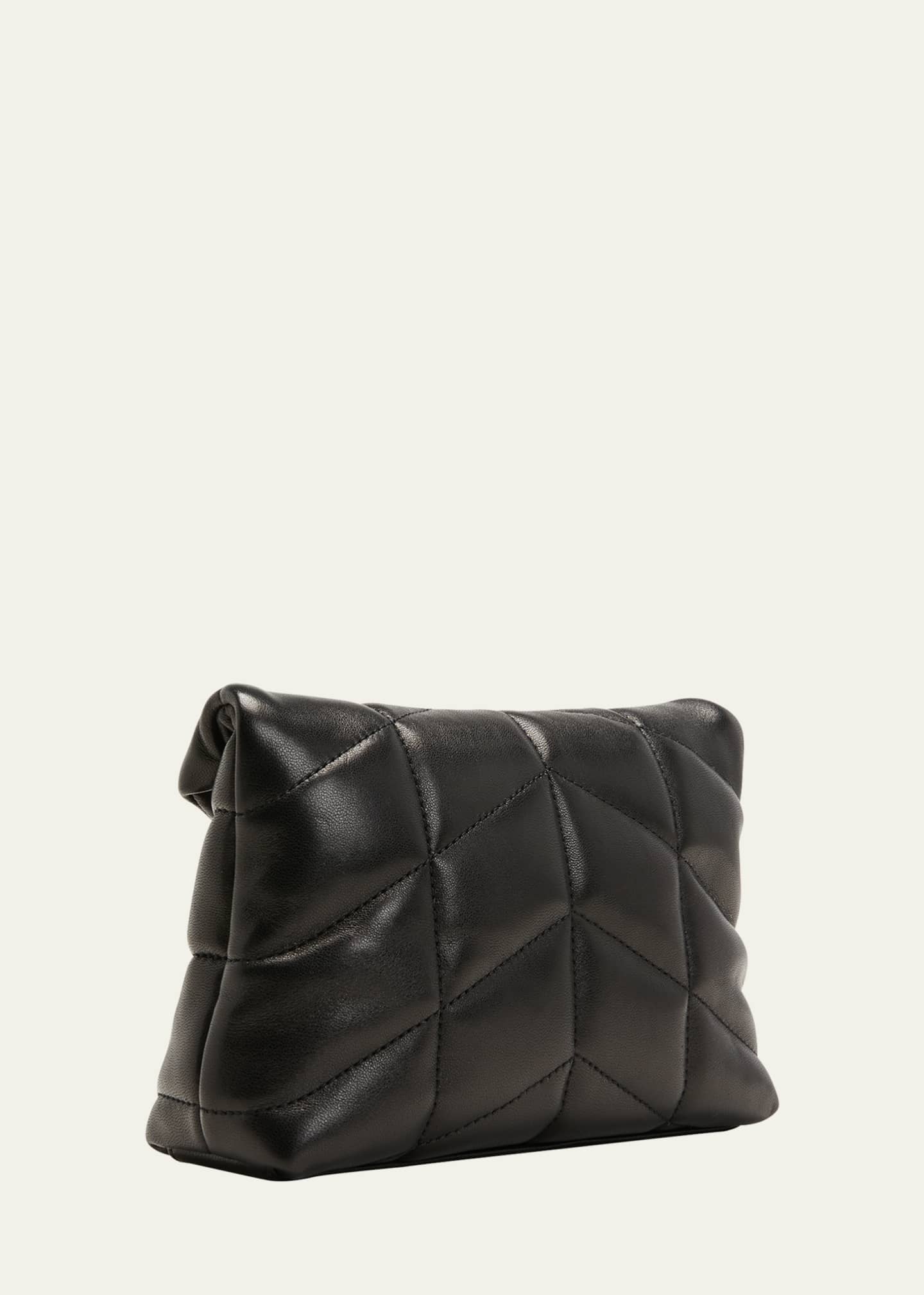 Saint Laurent Puffer Small YSL Quilted Pouch Clutch Bag - Bergdorf Goodman
