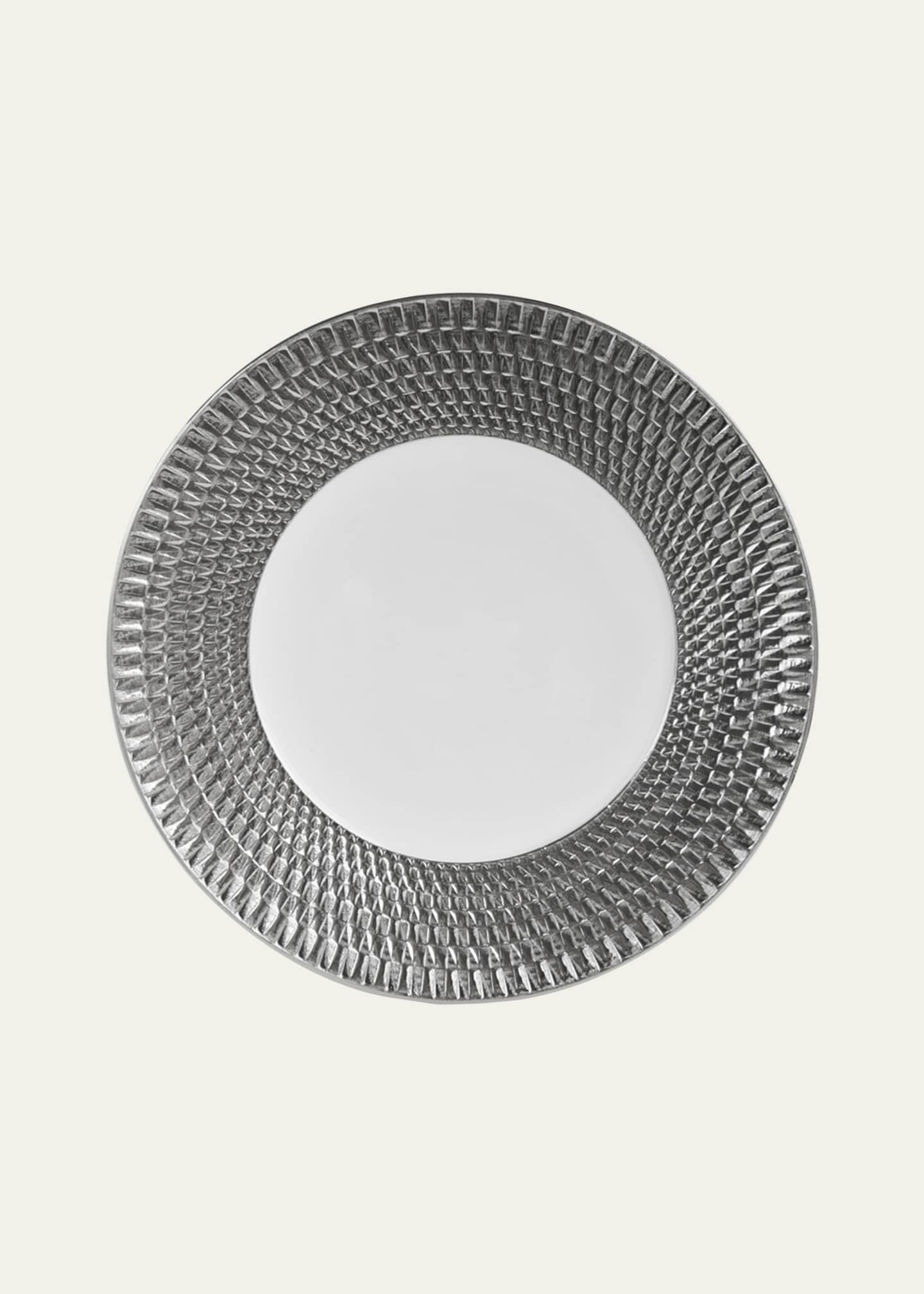 Bernardaud Twist Platinum Service Plate, 11.5"