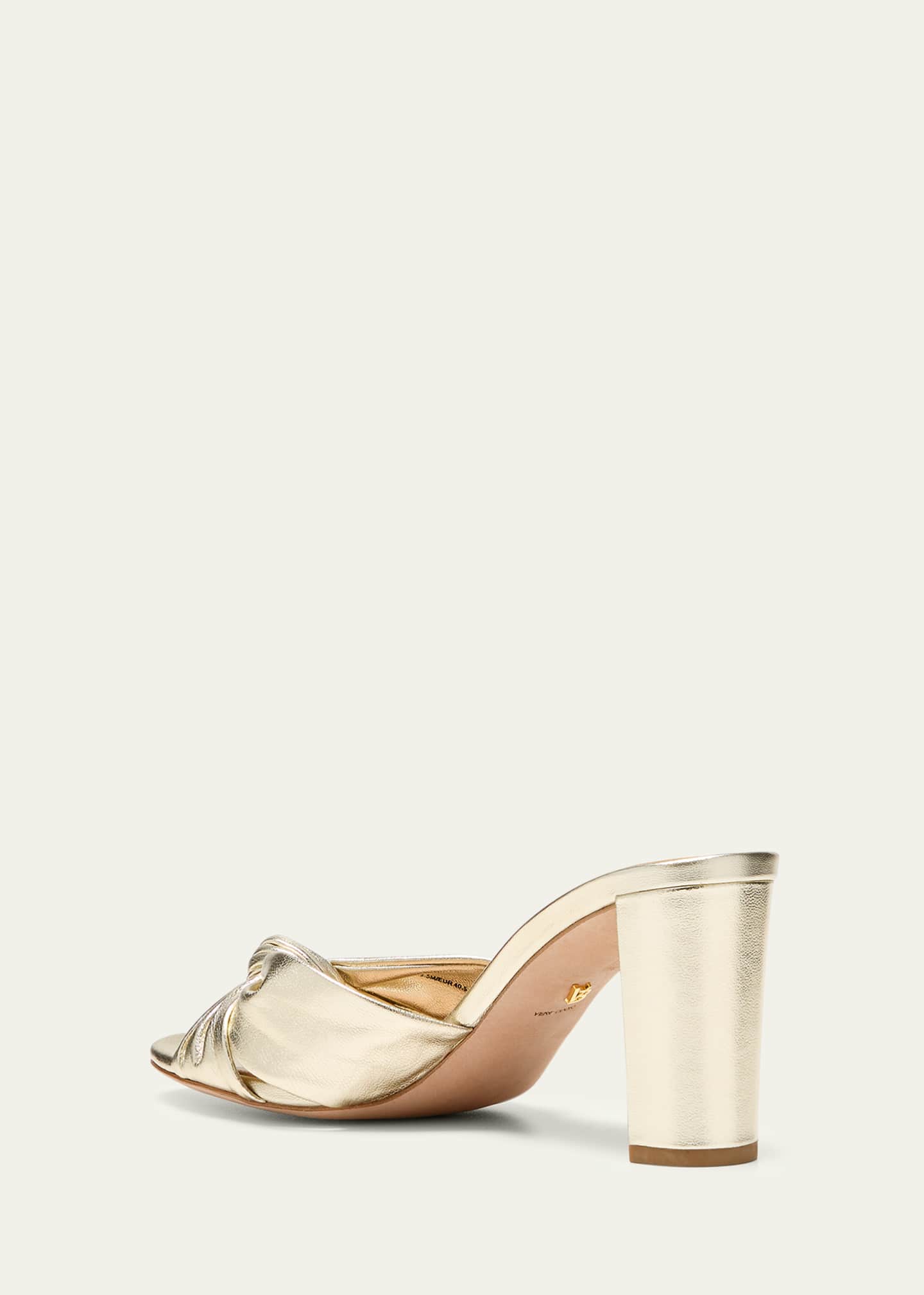 Veronica Beard Ganita Metallic Knot Slide Sandals Bergdorf Goodman