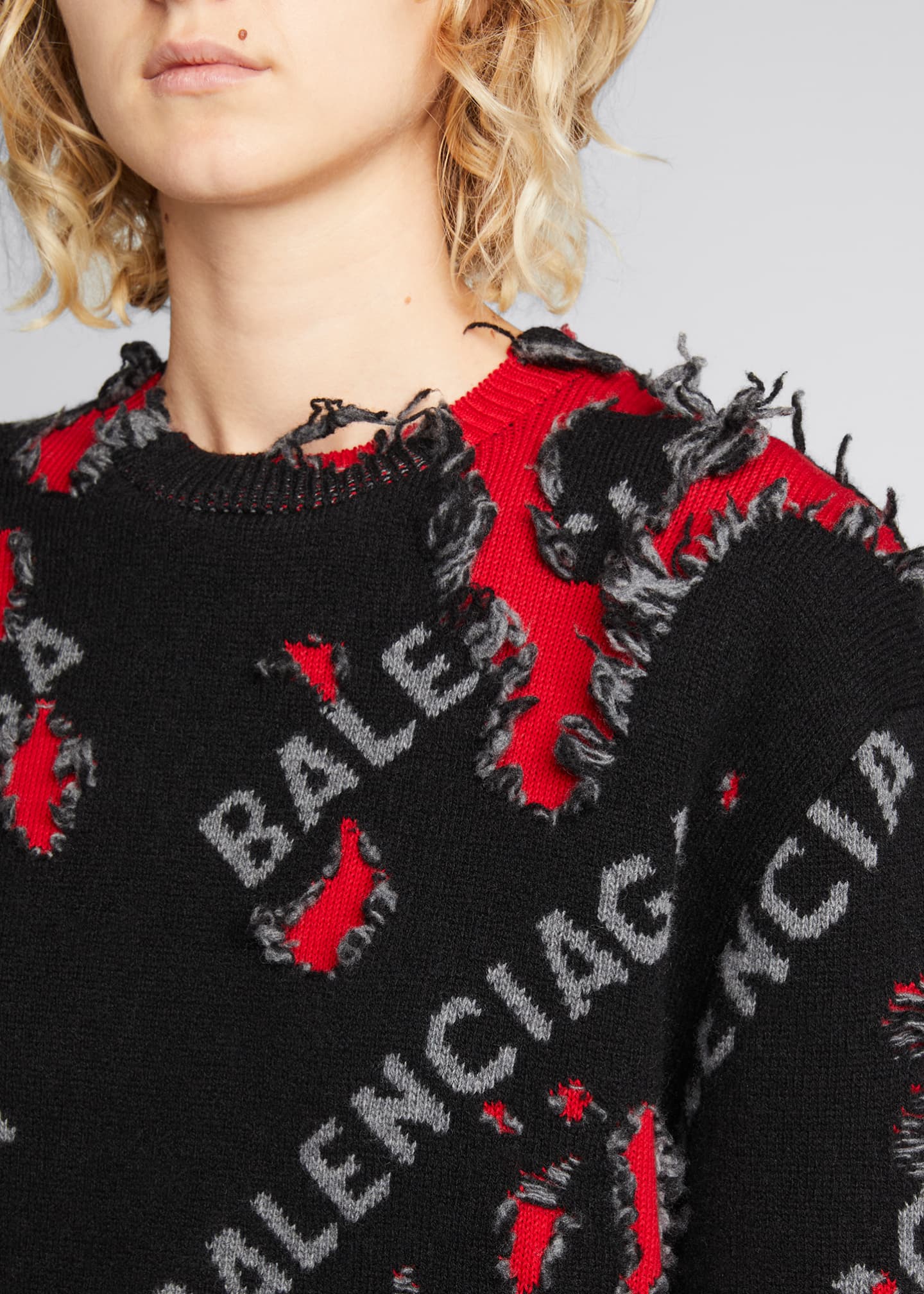 balenciaga red sweater