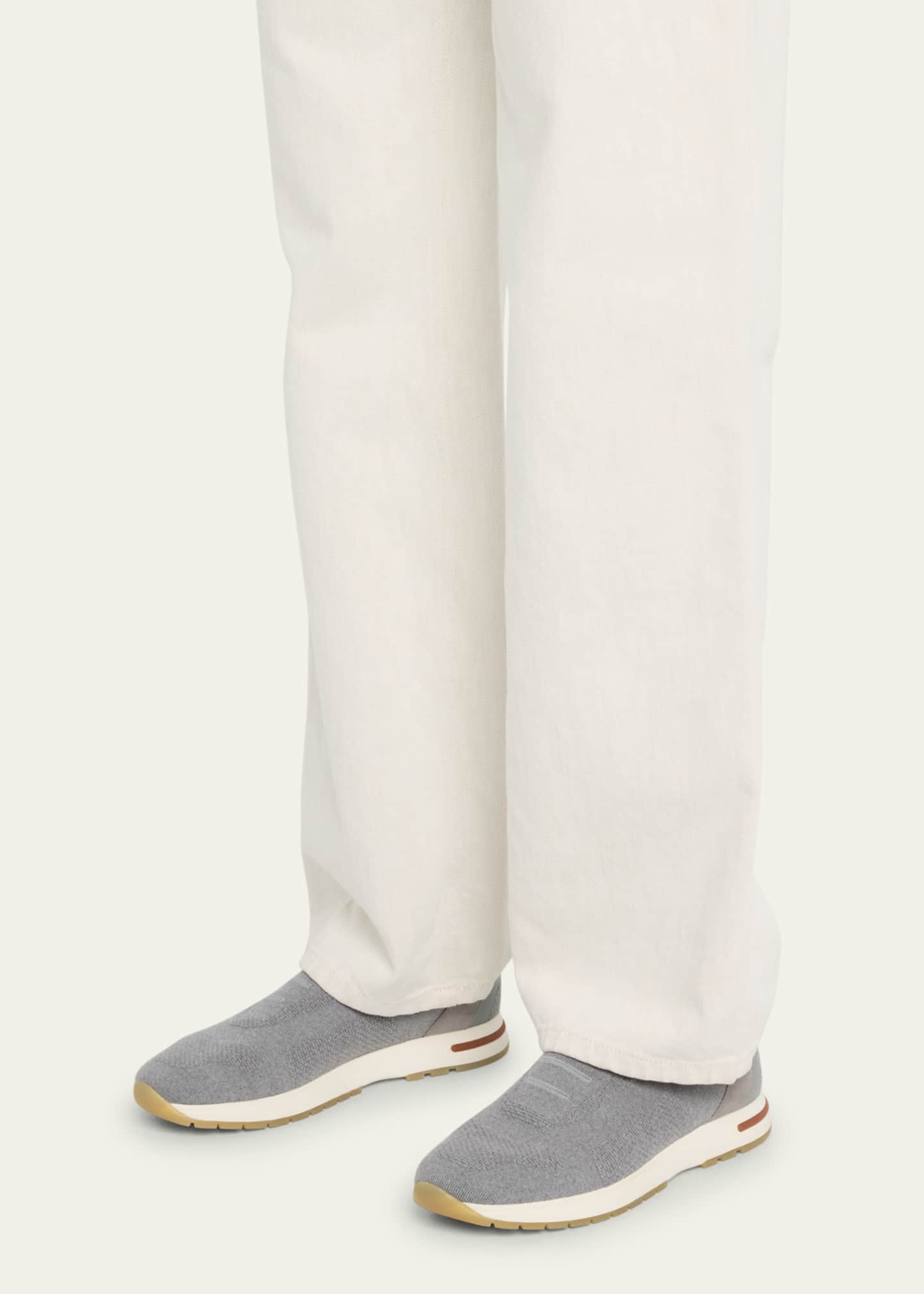 Loro Piana Flexy Knit Slip-On Trainer Sneakers Image 2 of 5