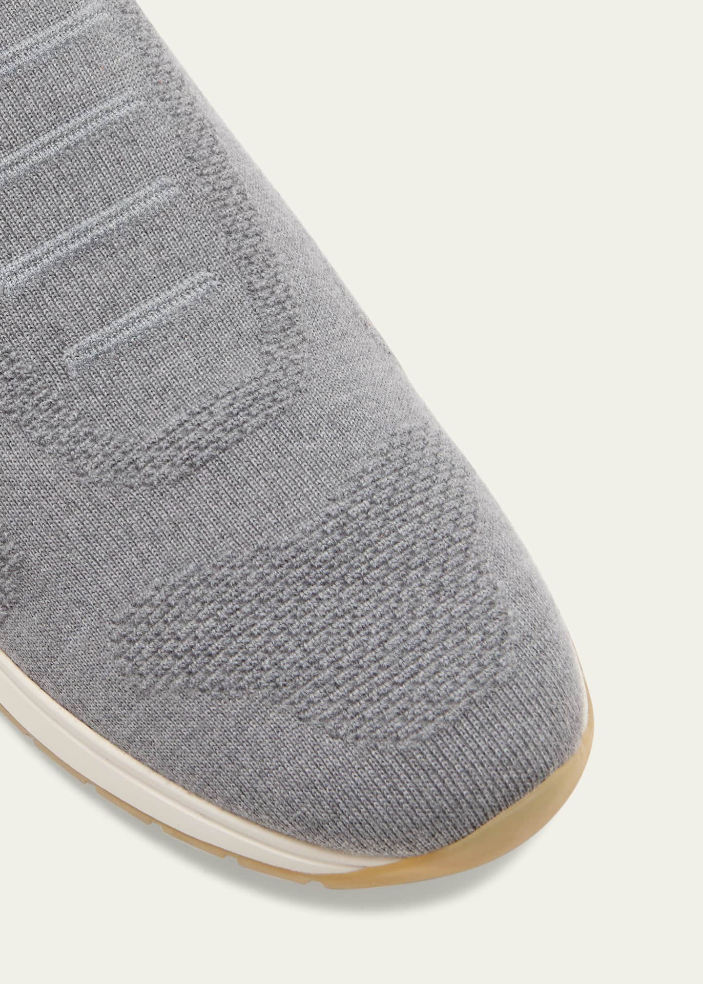 Loro Piana Flexy Knit Slip On Trainer Sneakers