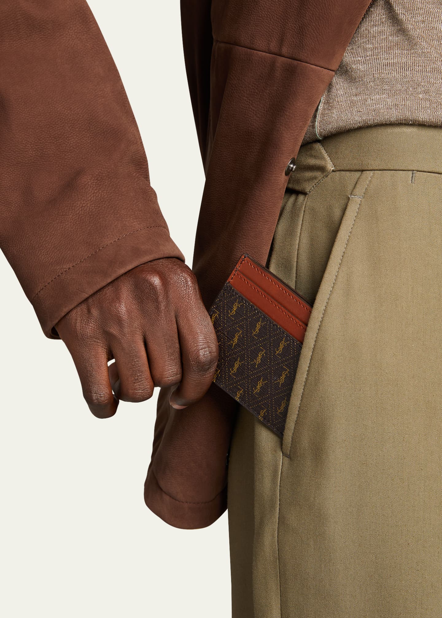 Saint Laurent Men's YSL Credit Card Case Bergdorf Goodman