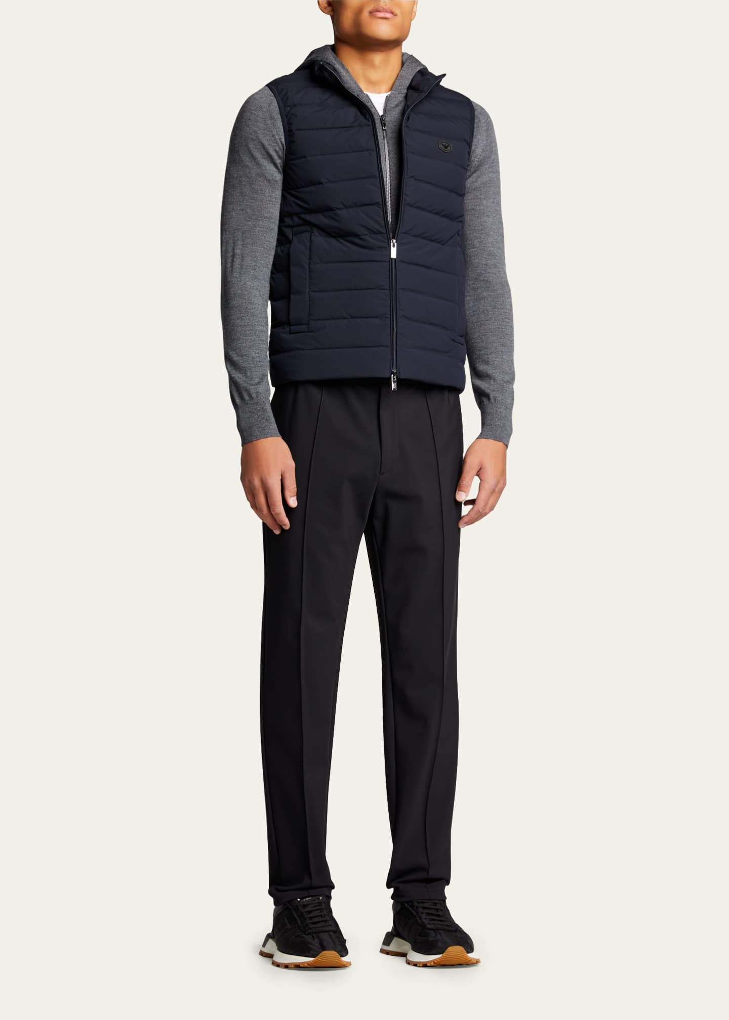 Emporio Armani Men's Quilted Nylon Vest Bergdorf Goodman