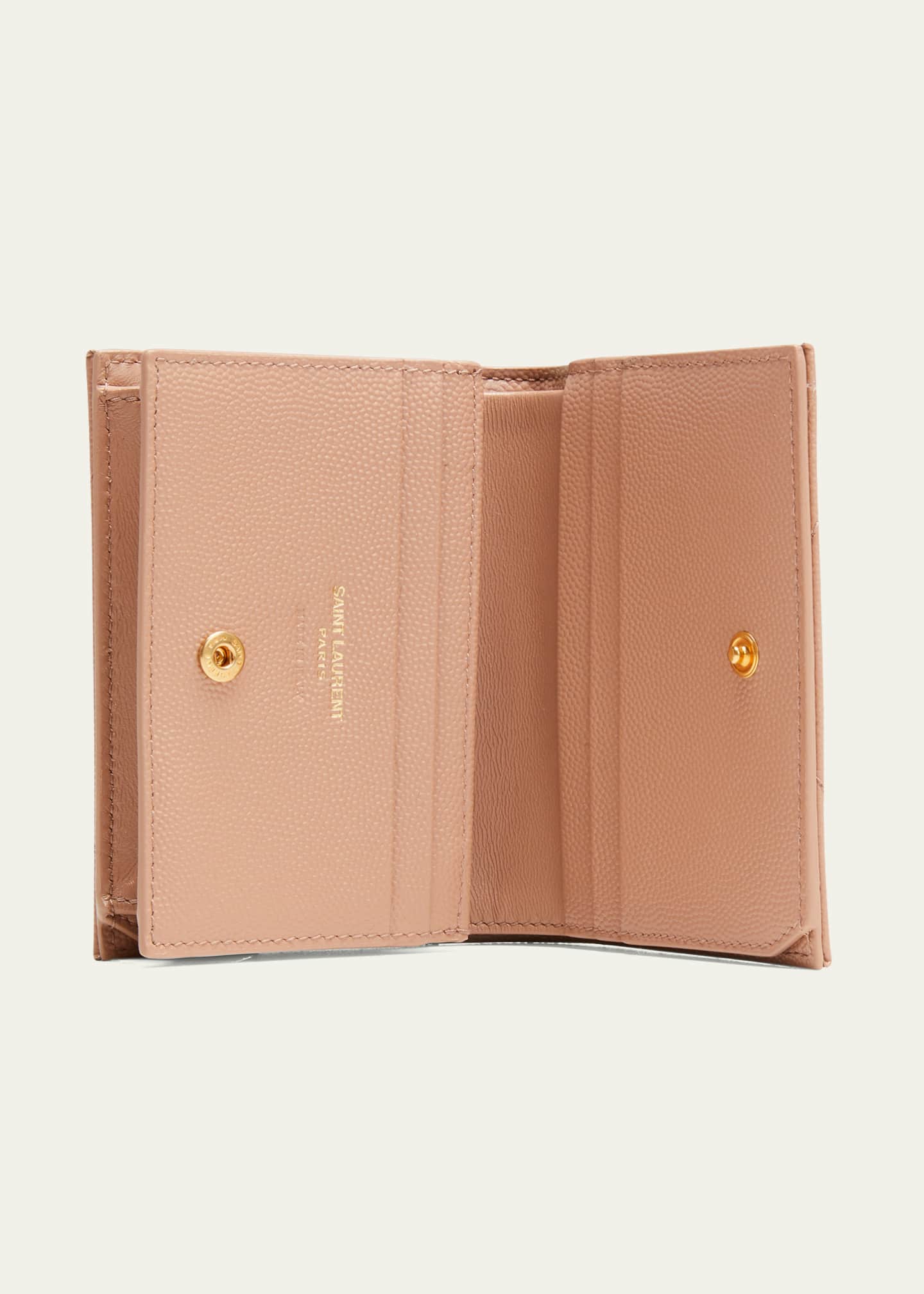 Saint Laurent YSL Monogram Grain de Poudre Flap Card Case Bergdorf Goodman