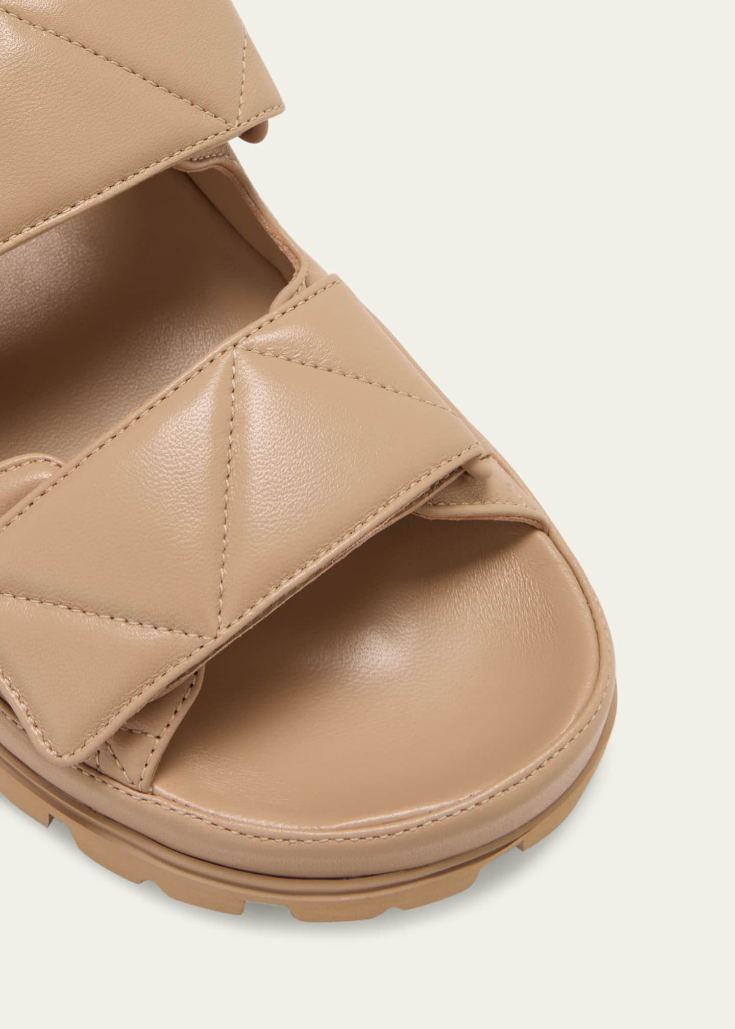 Prada Quilted Leather Slingback Sporty Sandals Image 5 of 5