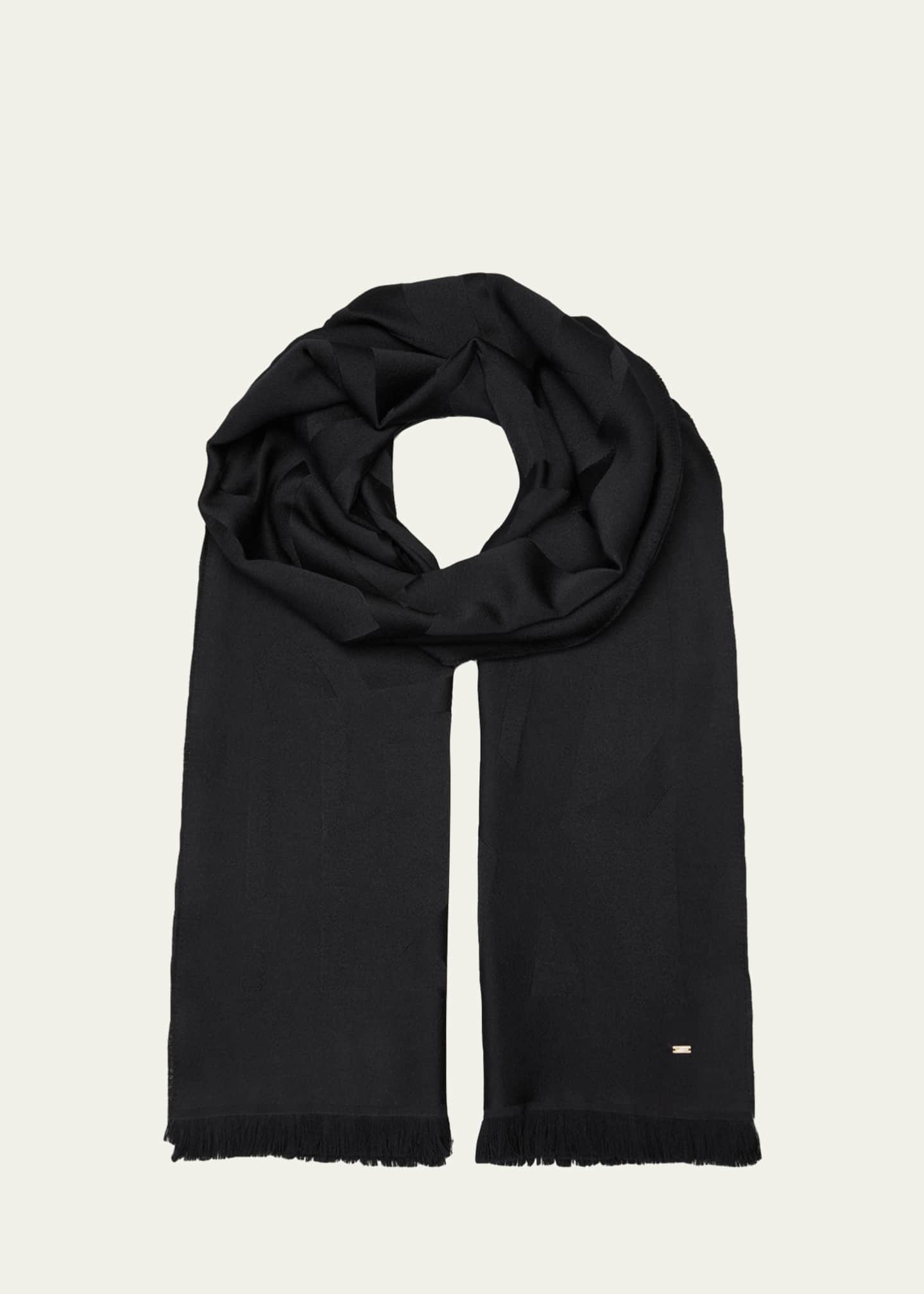 Saint Laurent | Women Wool Blend Scarf Black Unique