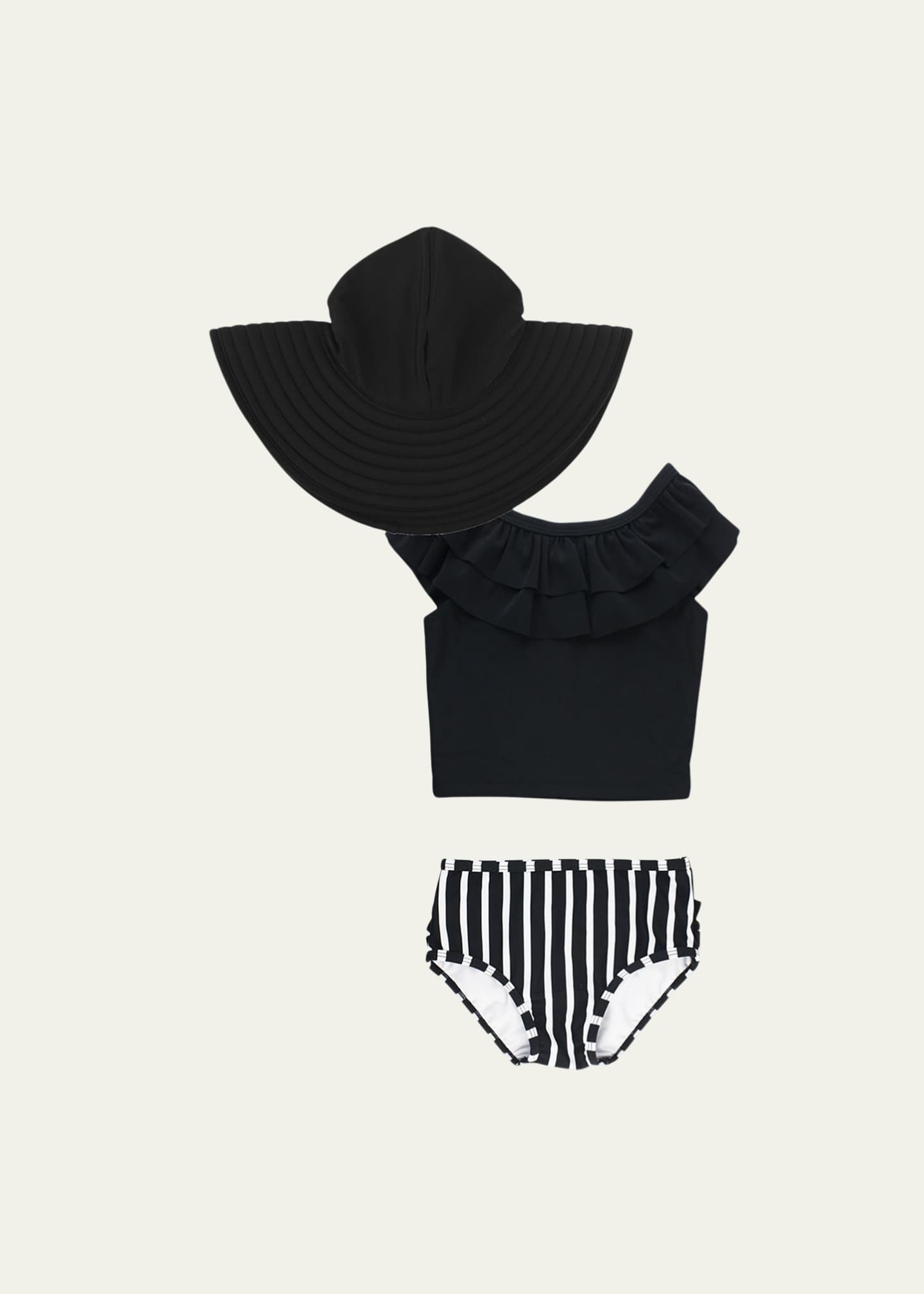 RuffleButts Ruffle Tankini 2-piece Swimsuit, With Signature Rear Ruffles- Bow Blooms main image 1