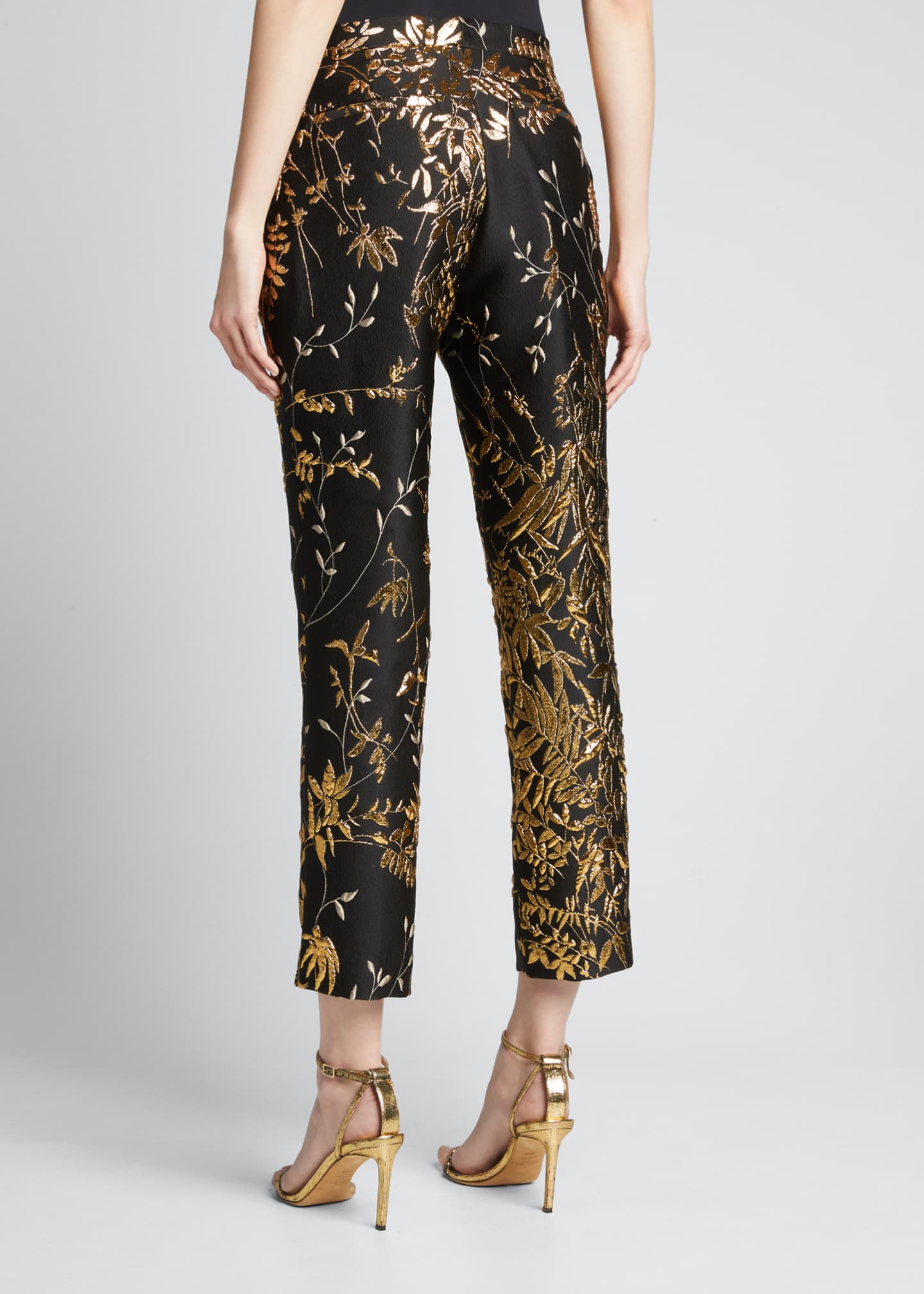 Libertine Golden Beijing Embroidered Cropped Trousers - Bergdorf Goodman