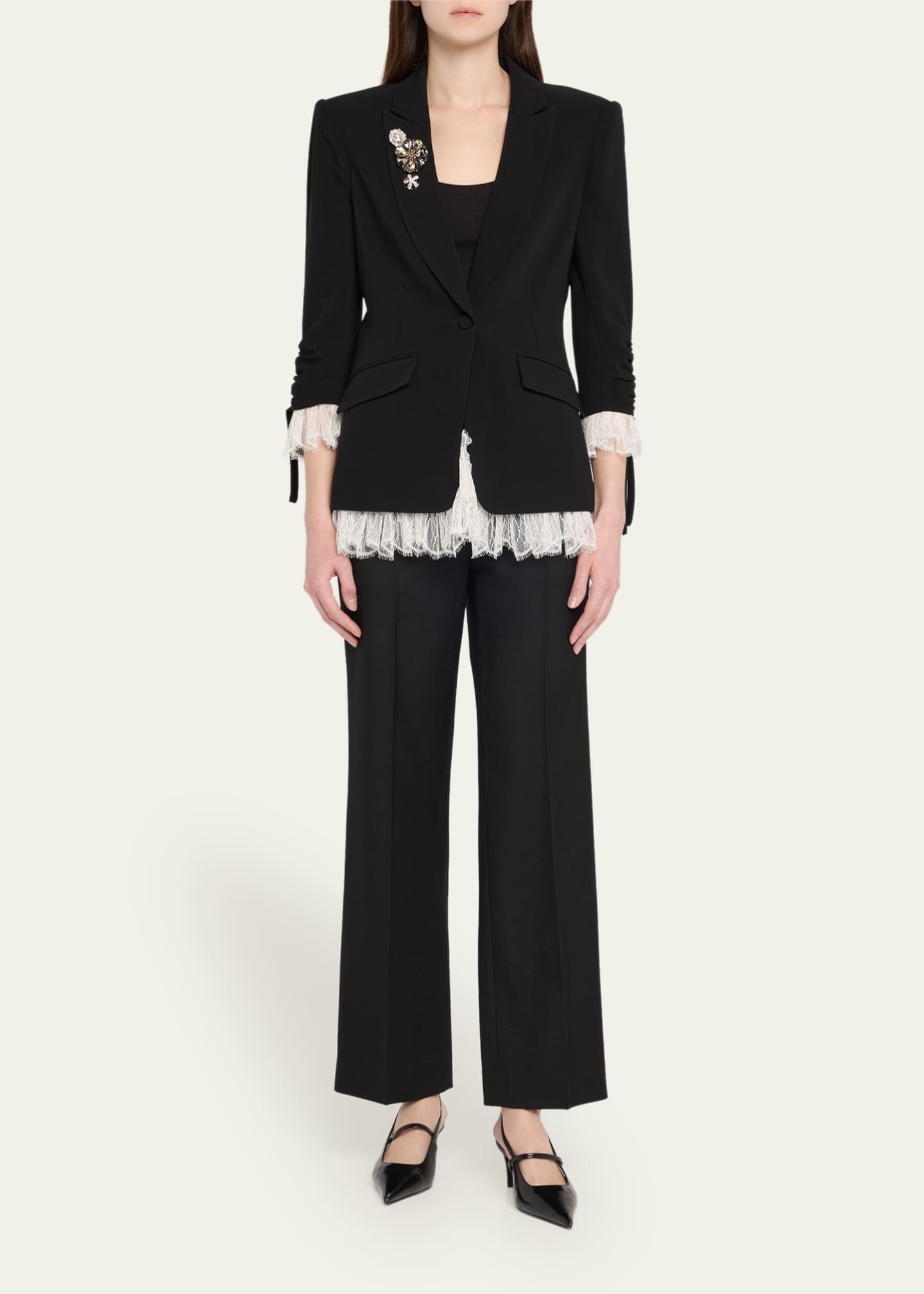 Cinq a Sept Roxie Blazer w/ Lace Image 2 of 5