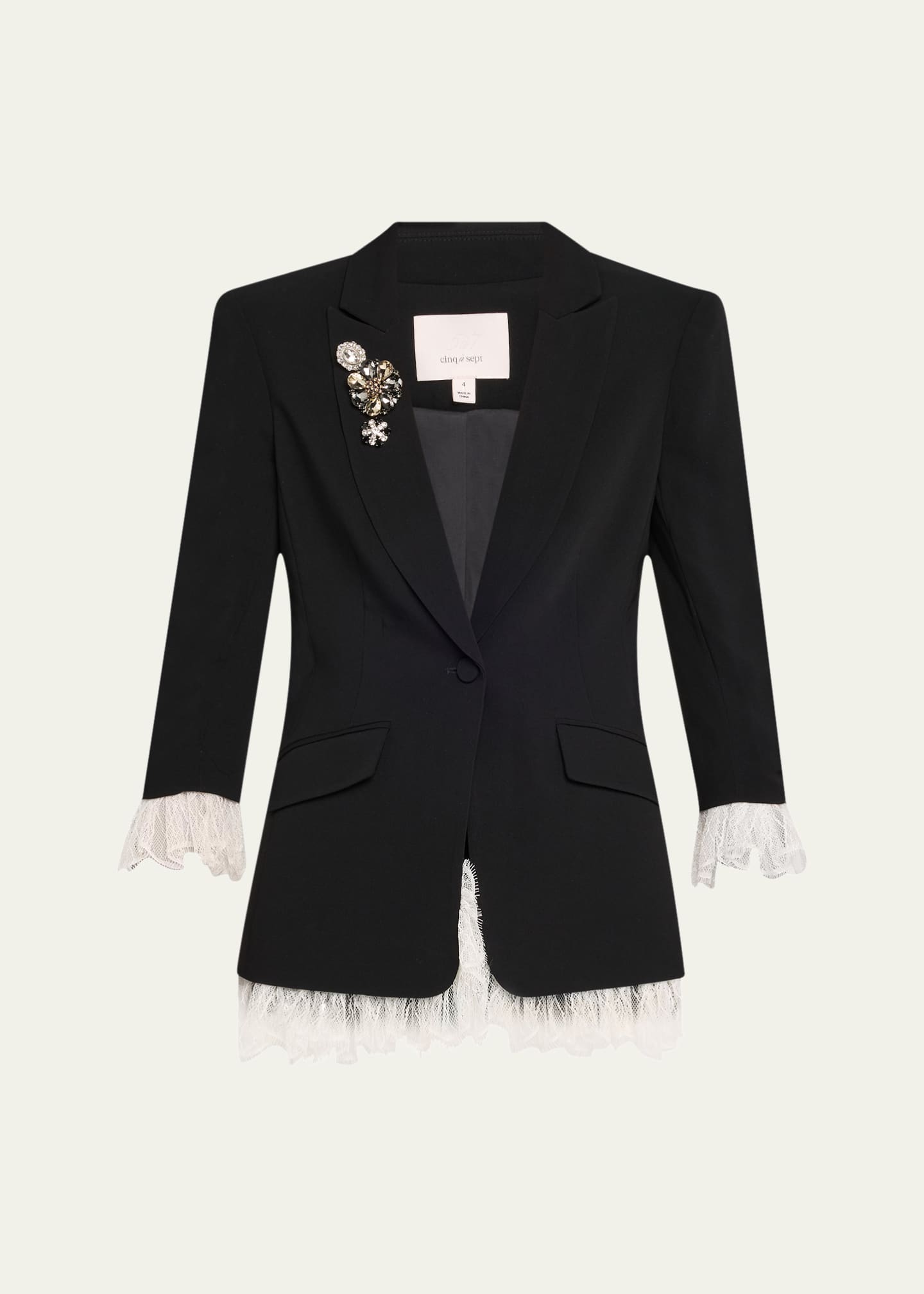 Cinq a Sept Roxie Blazer w/ Lace Image 1 of 5