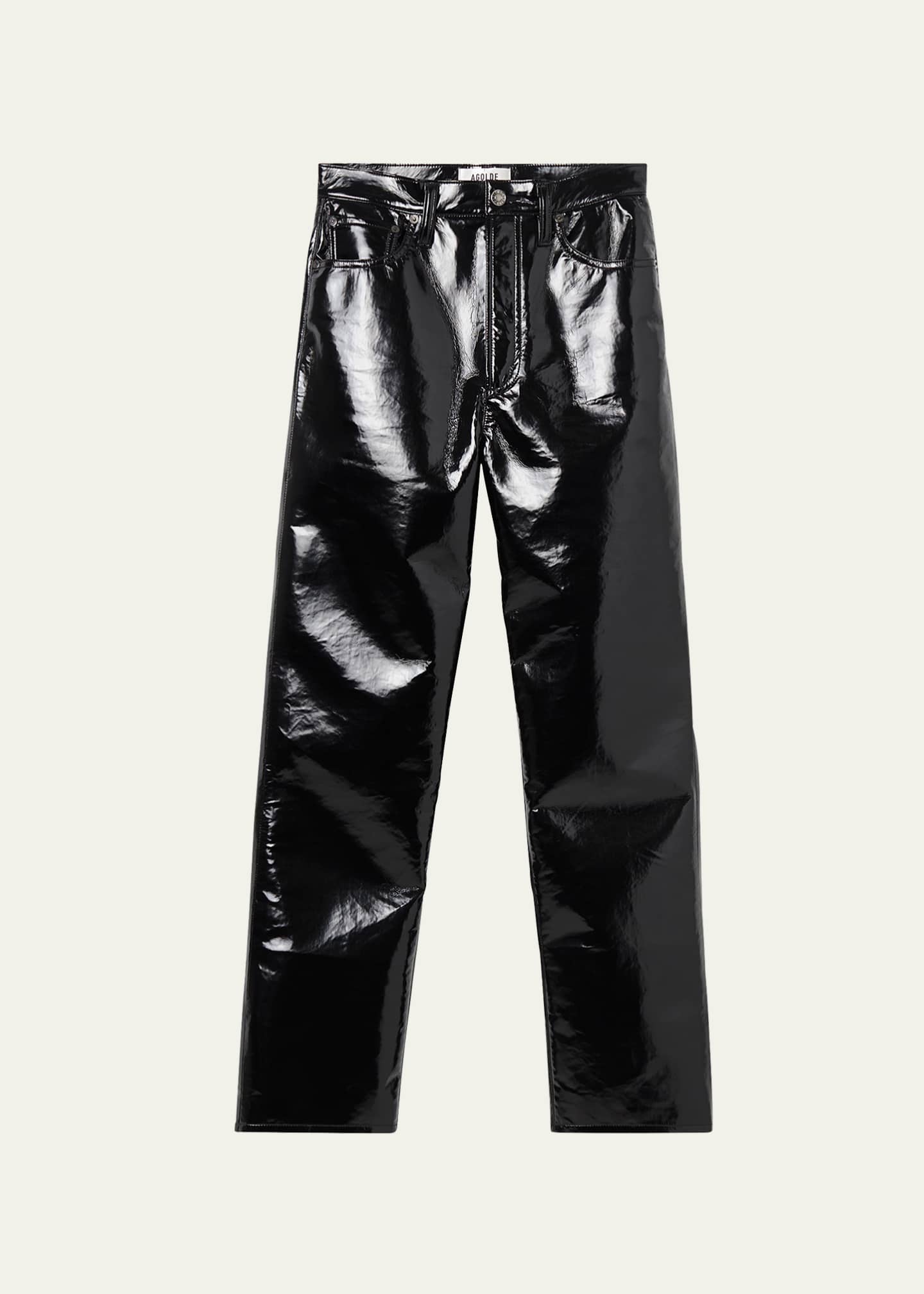 AGOLDE Recycled Leather 90s Pinched-Waist Pants