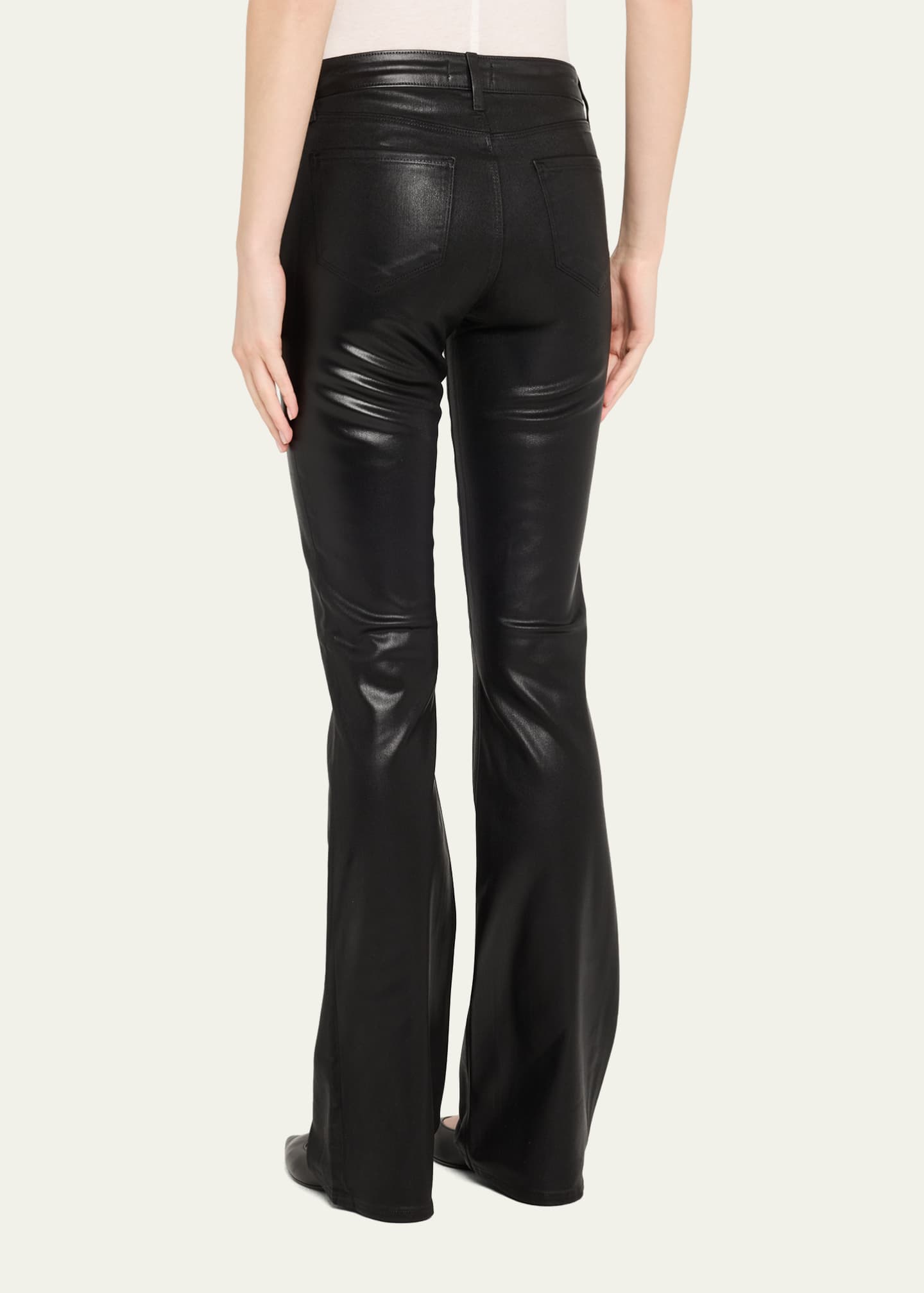 L'Agence Selma High-Rise Coated Sleek Baby Boot Jeans Image 3 of 5