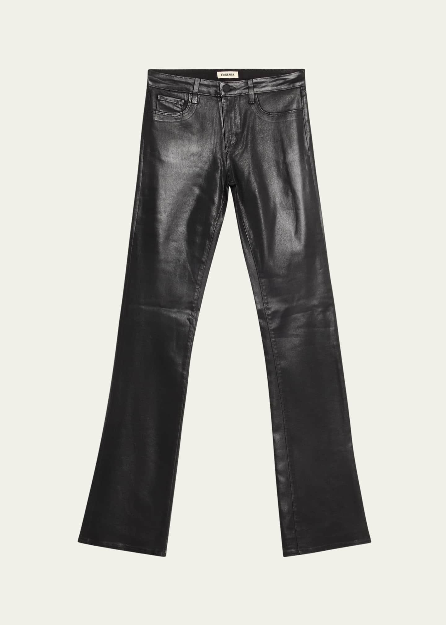 L'Agence Selma High-Rise Coated Sleek Baby Boot Jeans Image 1 of 5