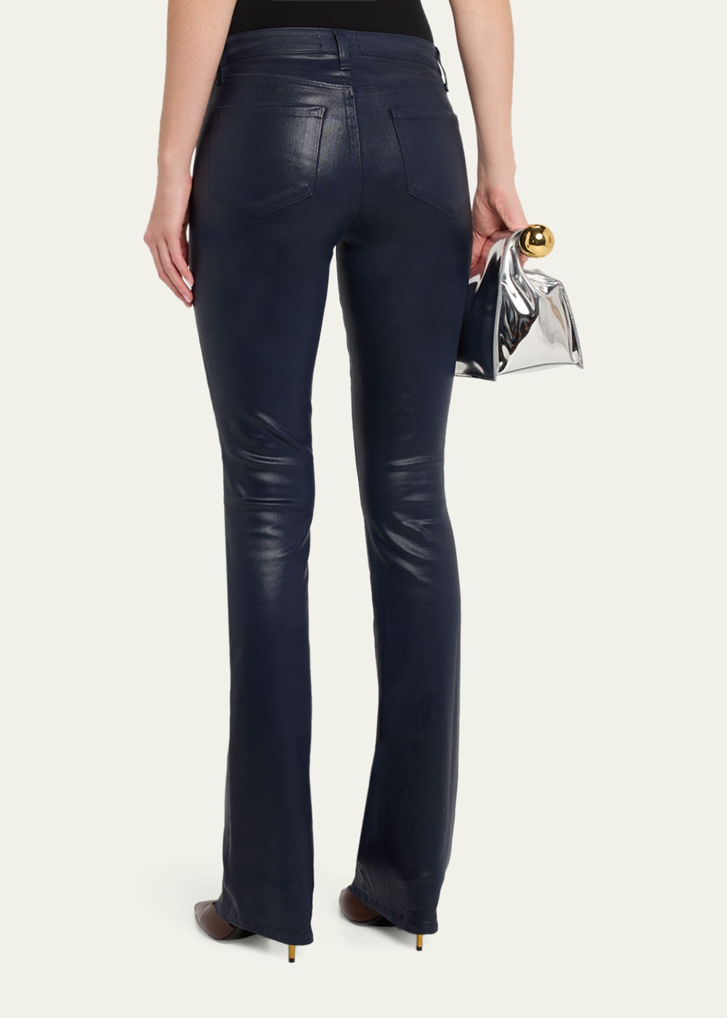 Selma High-Rise Coated Sleek Baby Boot Jeans