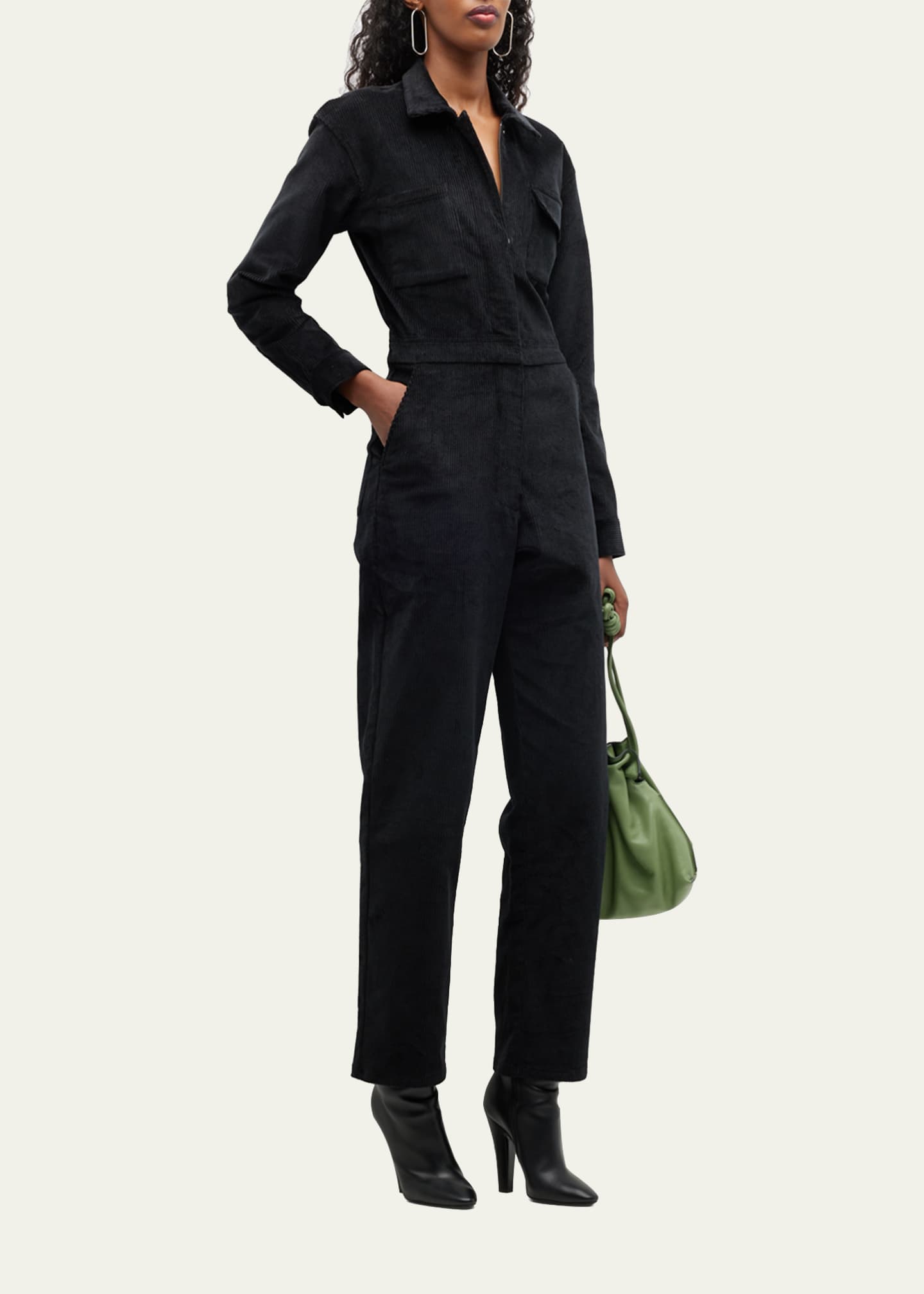 Rivet Utility Bigwig Cotton StraightLeg Jumpsuit Bergdorf Goodman