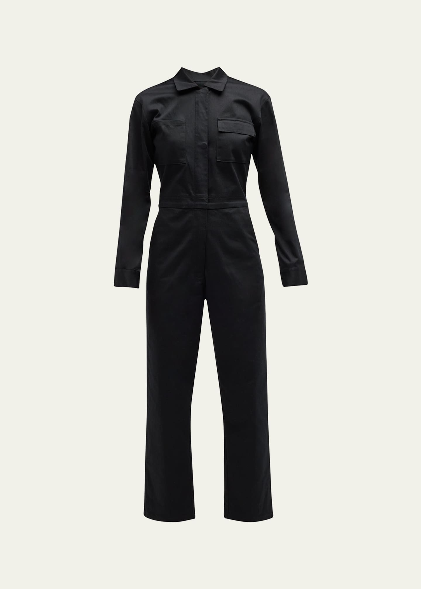 Rivet Utility Bigwig Cotton StraightLeg Jumpsuit Bergdorf Goodman