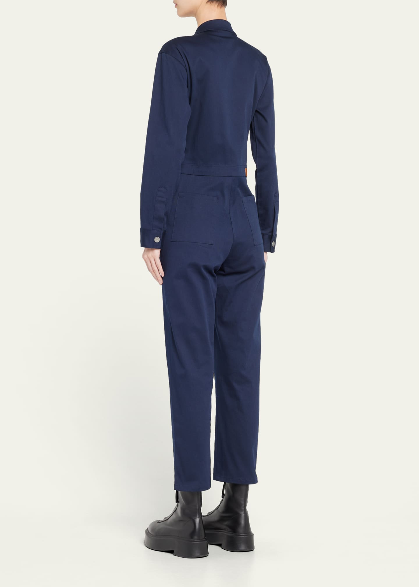 Rivet Utility Bigwig Cotton StraightLeg Jumpsuit Bergdorf Goodman