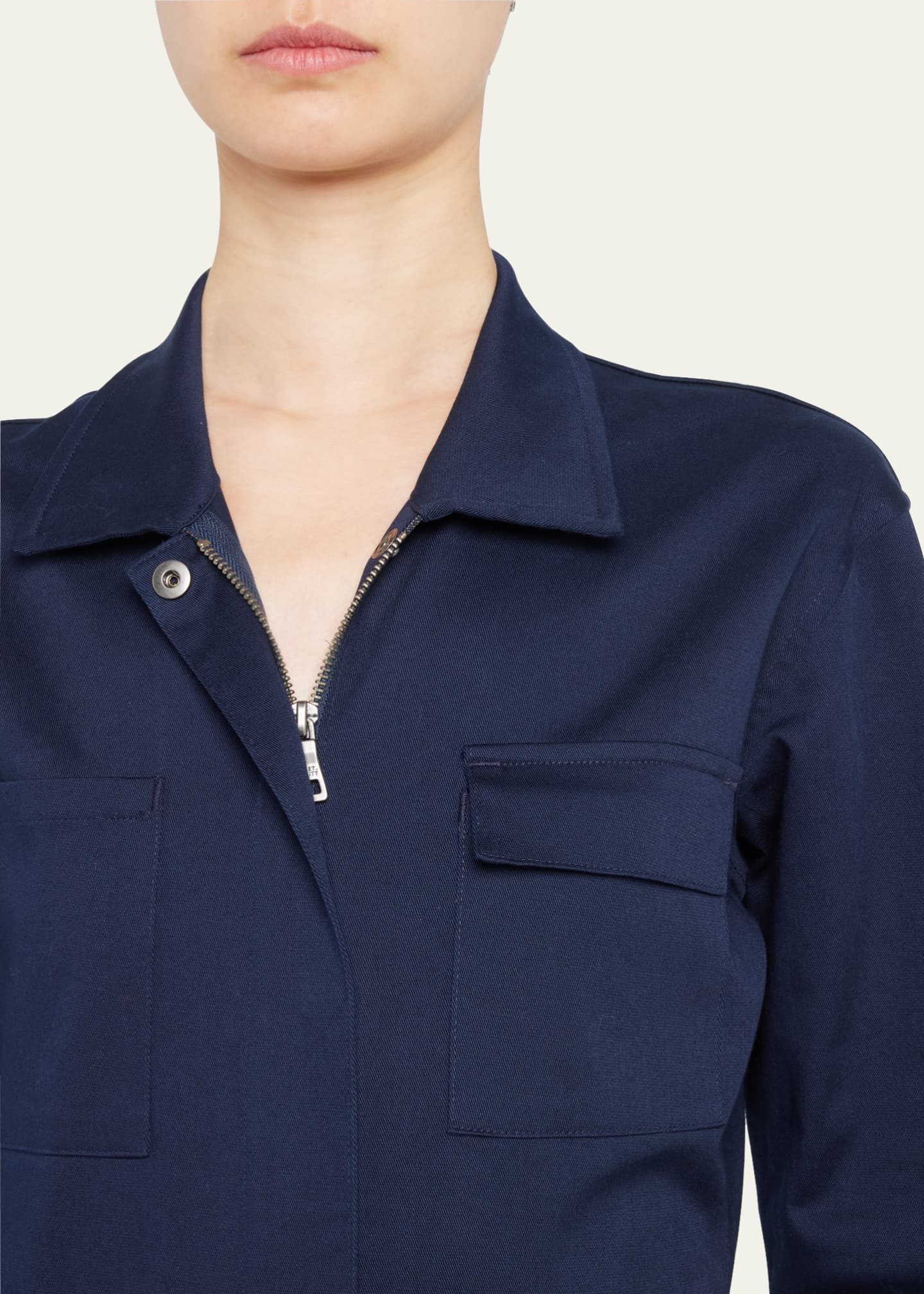 Rivet Utility Bigwig Cotton StraightLeg Jumpsuit Bergdorf Goodman