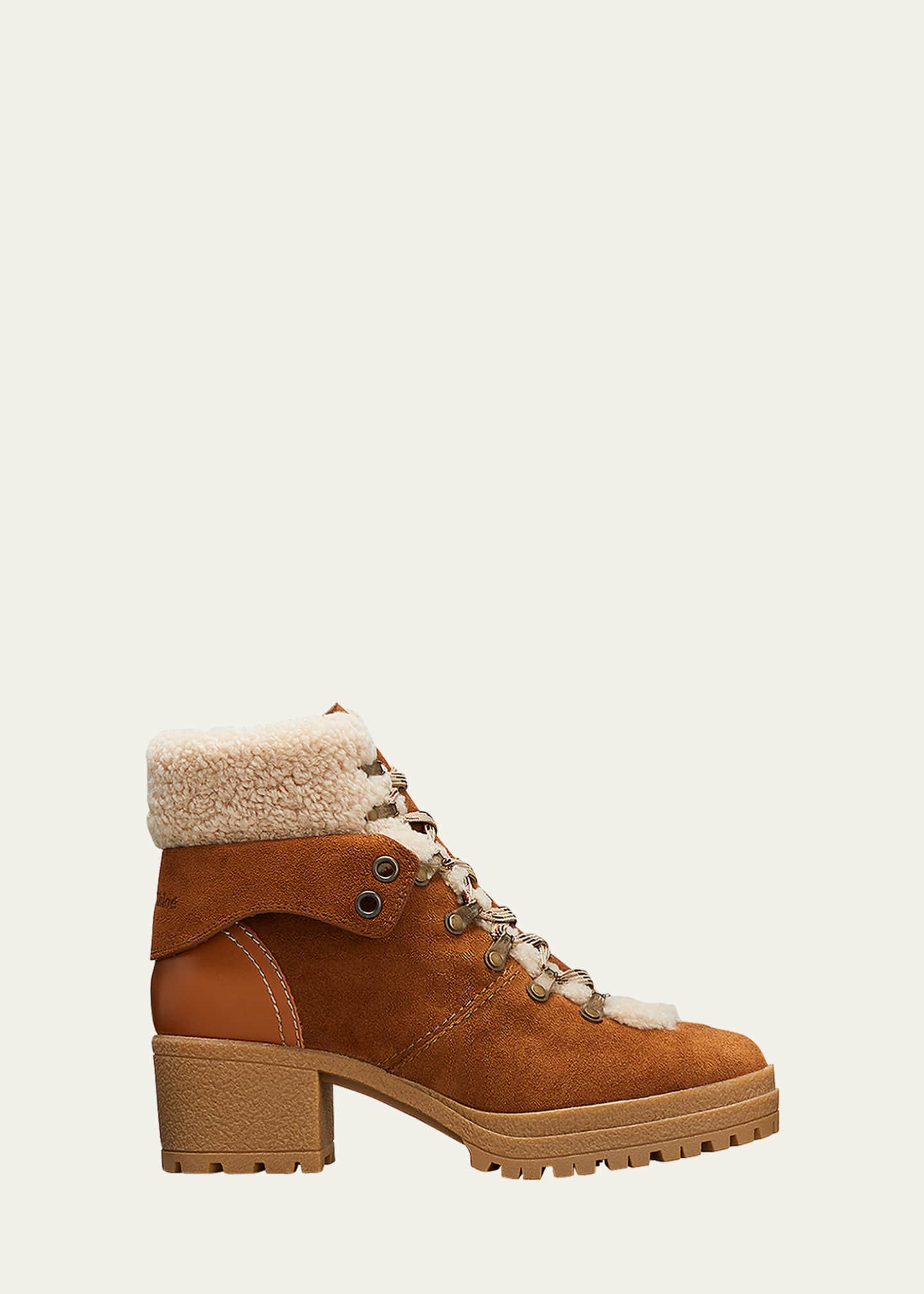 leather & nylon hiker booties