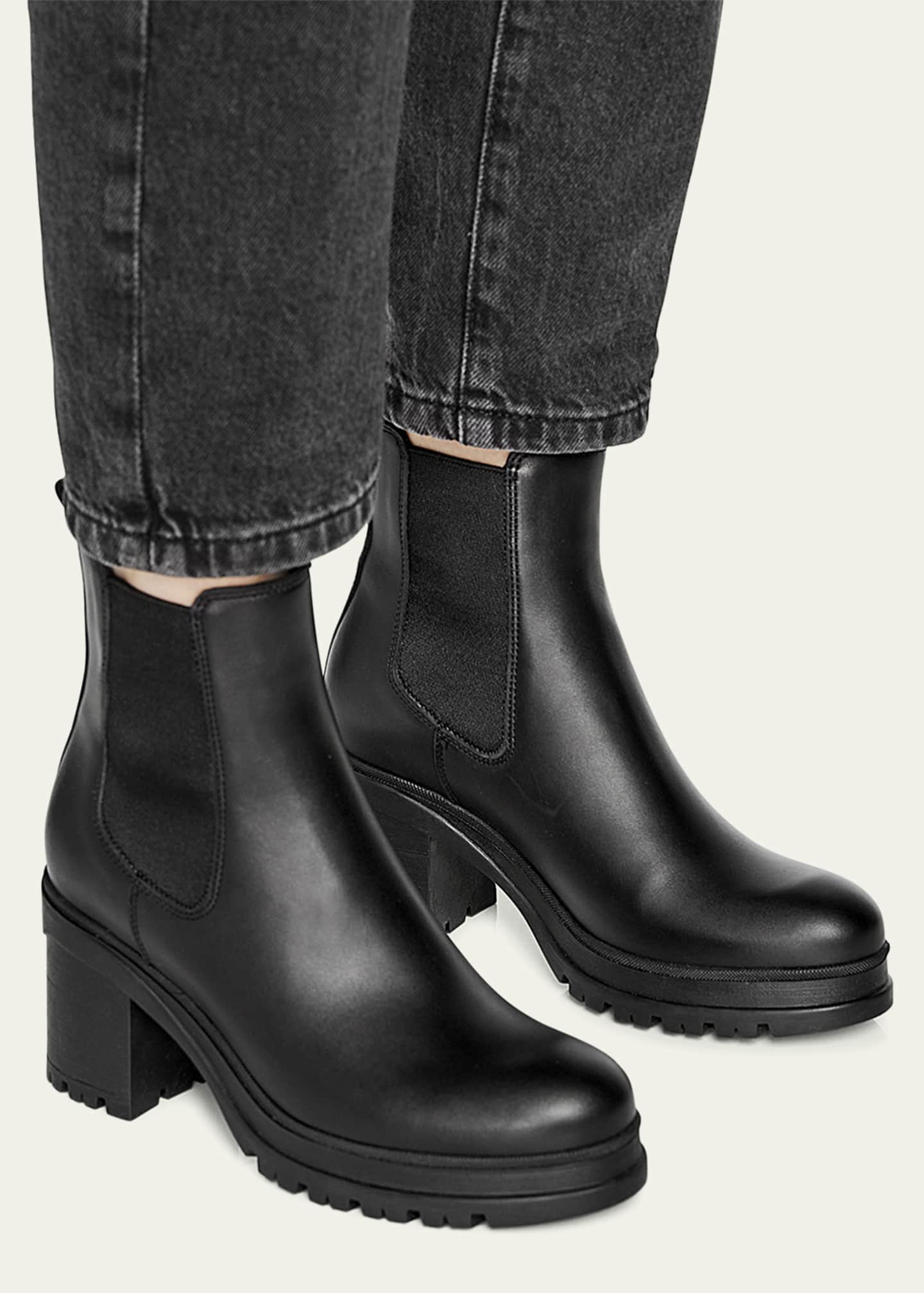 La Canadienne Paxton Leather Lug Sole Chelsea Booties Bergdorf