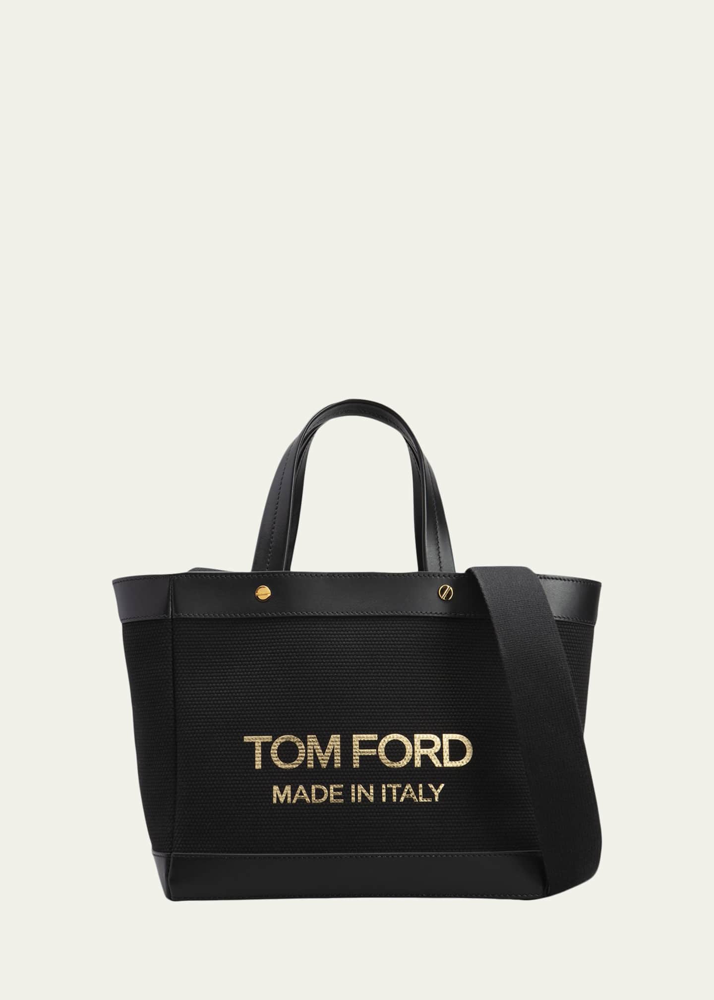 TOM FORD Canvas Mini Logo Shopping Tote Bag - Bergdorf Goodman