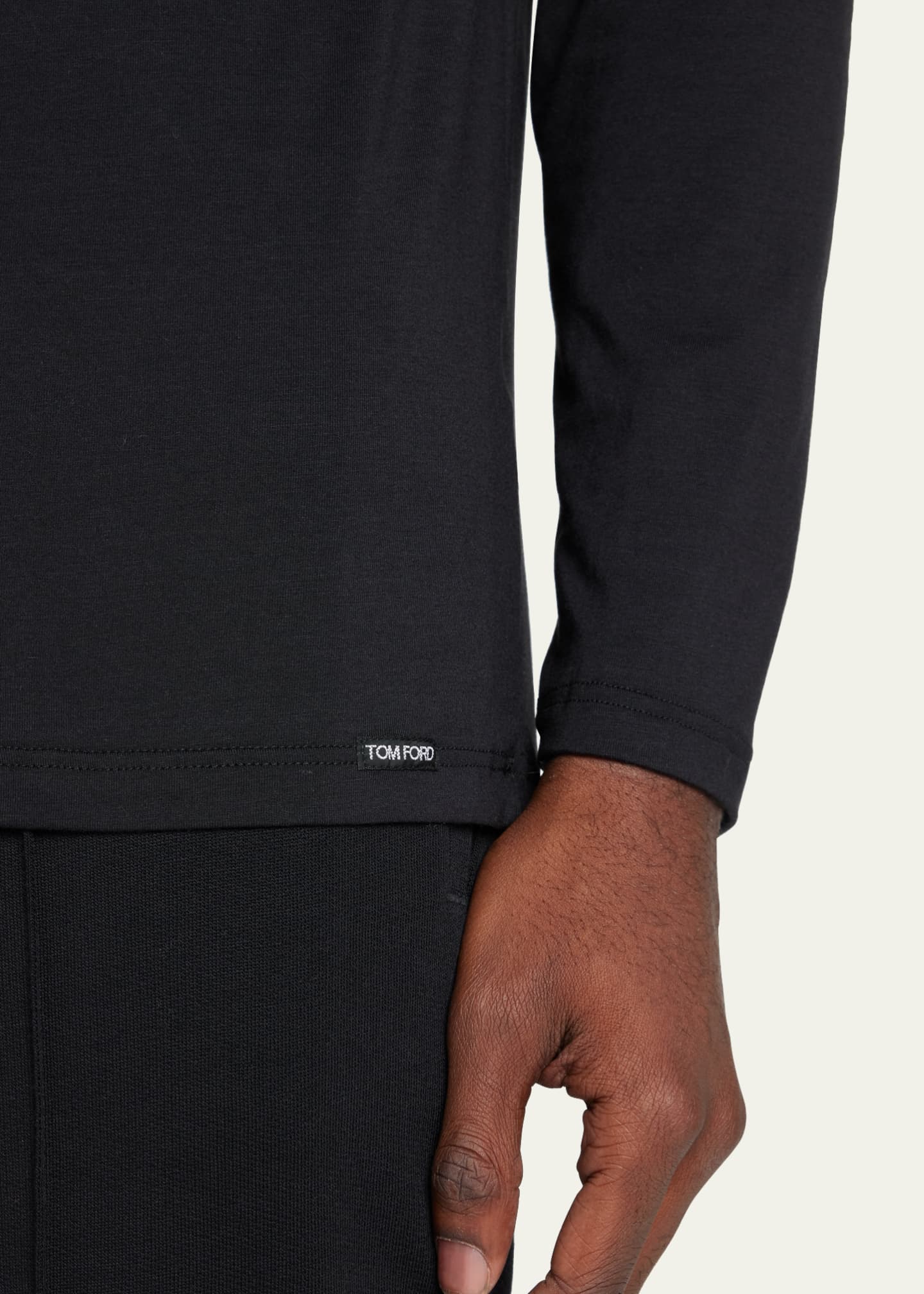 TOM FORD Men's Modal-Stretch Crewneck T-Shirt Image 5 of 5