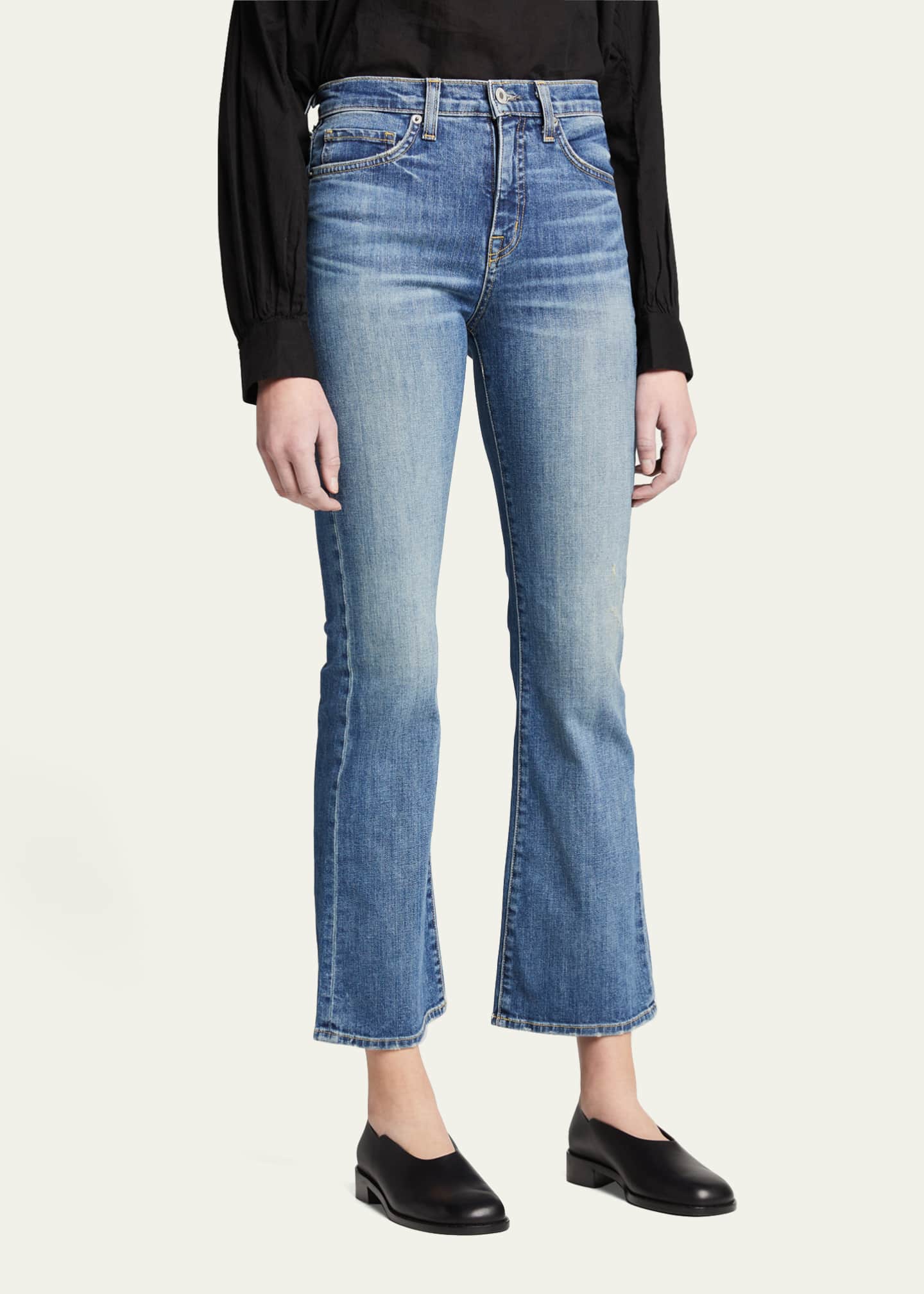 Nili Lotan Mid-Rise Bootcut Crop Jeans - Bergdorf Goodman