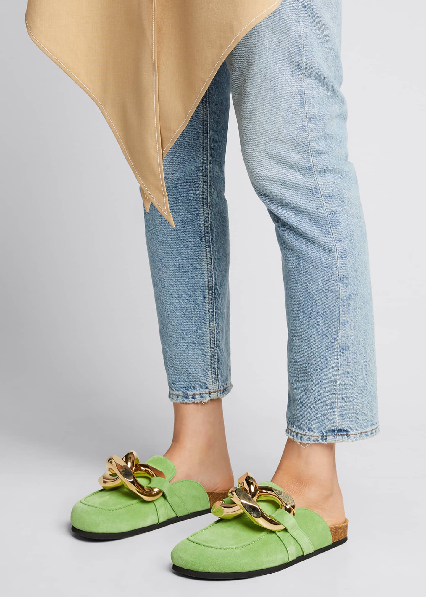 jaxon large chain tan mule