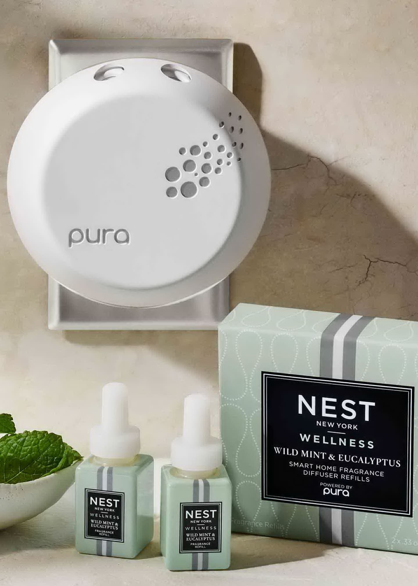 NEST New York x Pura Wild Mint & Eucalyptus Smart Home Fragrance